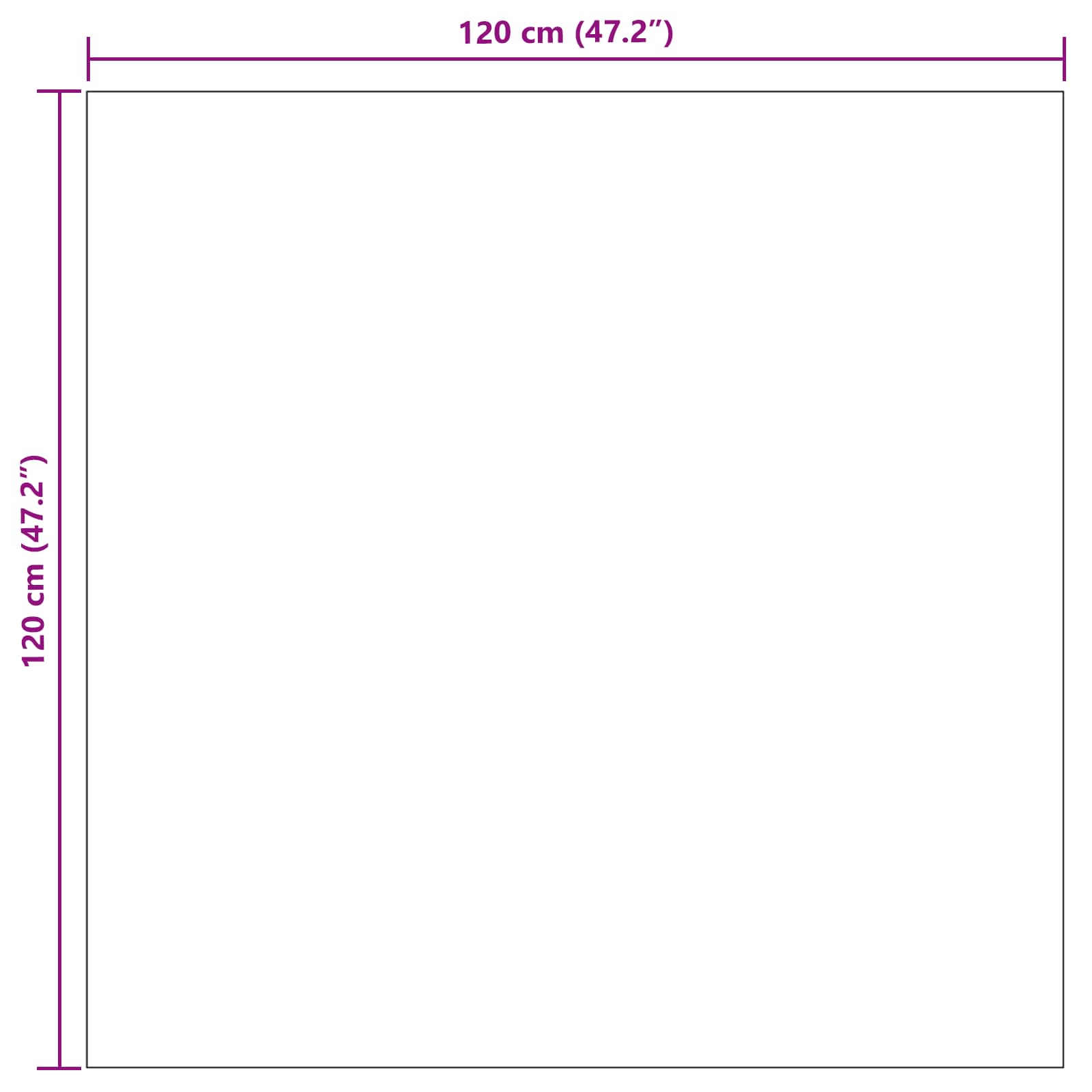 Områdetepper Torget HUARTE grønn 120 x 120 cm Polyester vidaXL