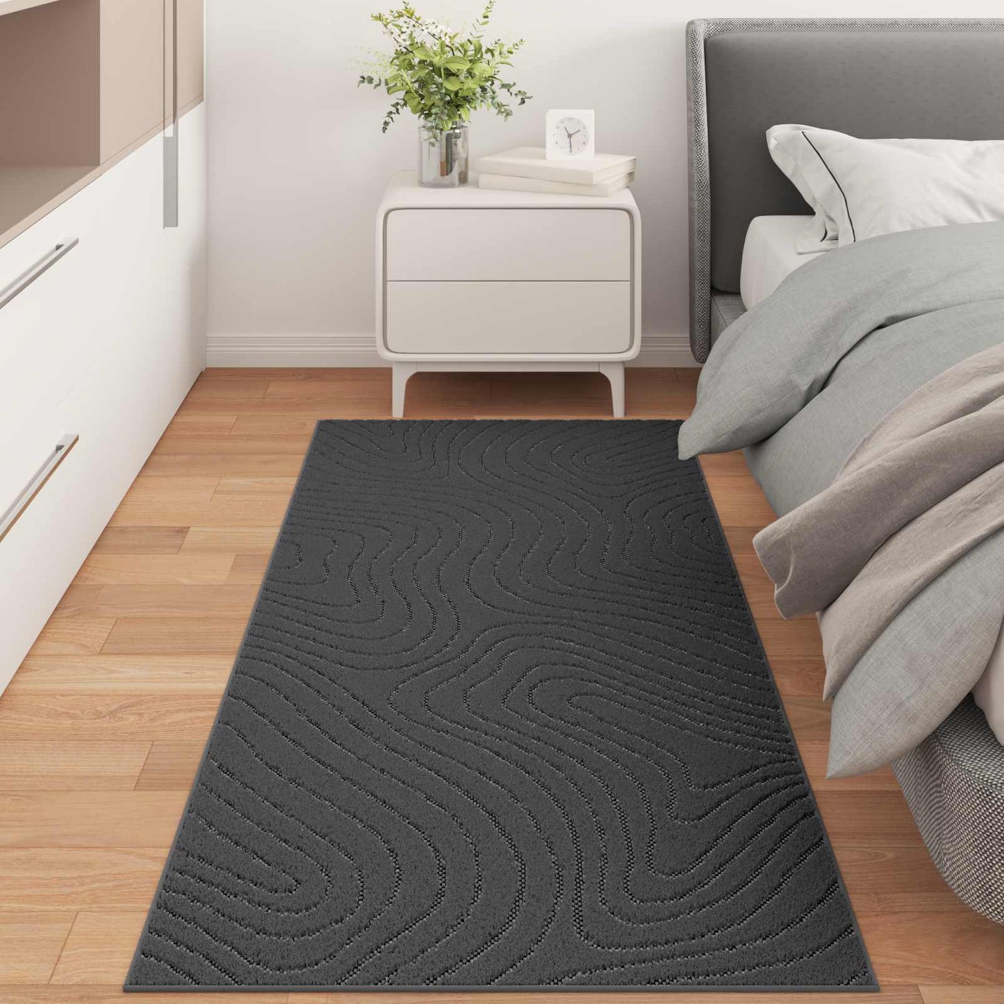 Områdetepper PALMERAS Antrasitt 150 x 80 cm Polyester