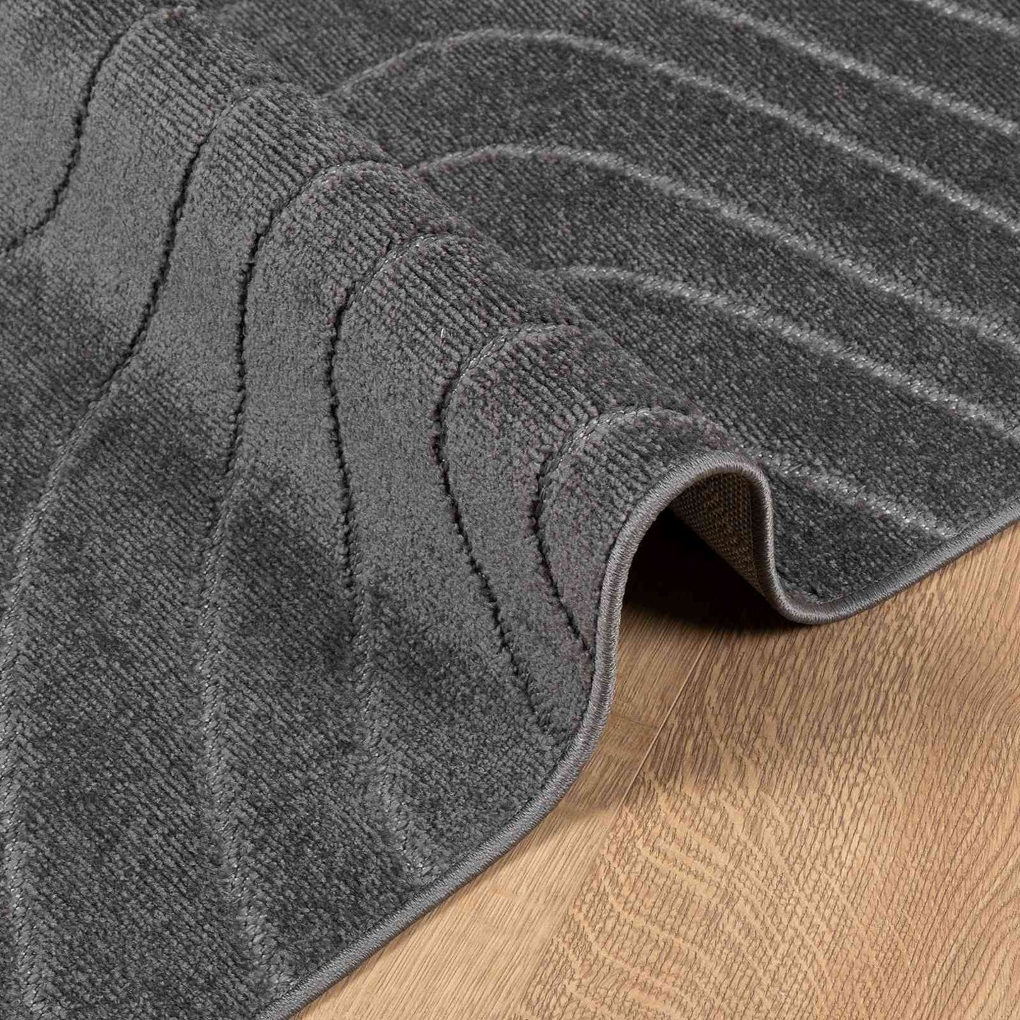 Områdetepper PALMERAS Antrasitt 280 x 200 cm Polyester