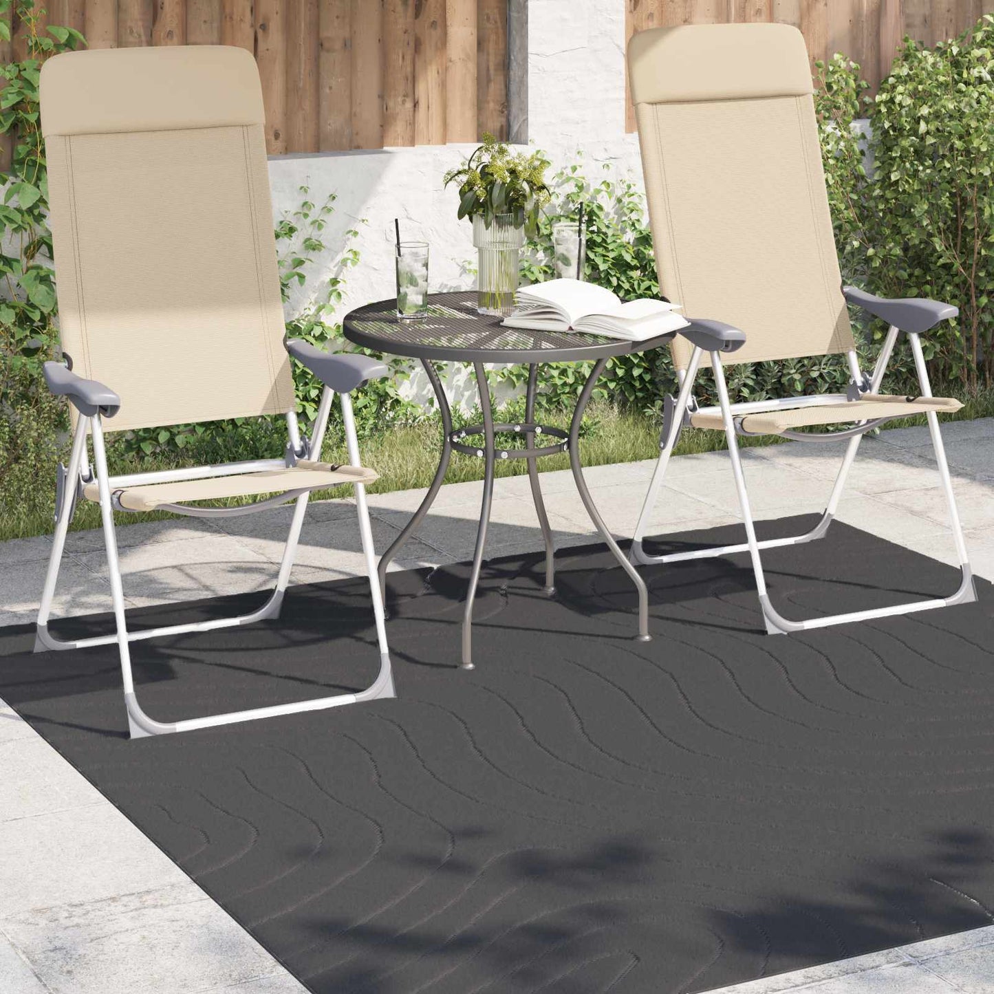 Områdetepper Torget PALMERAS Antrasitt 200 x 200 cm Polyester