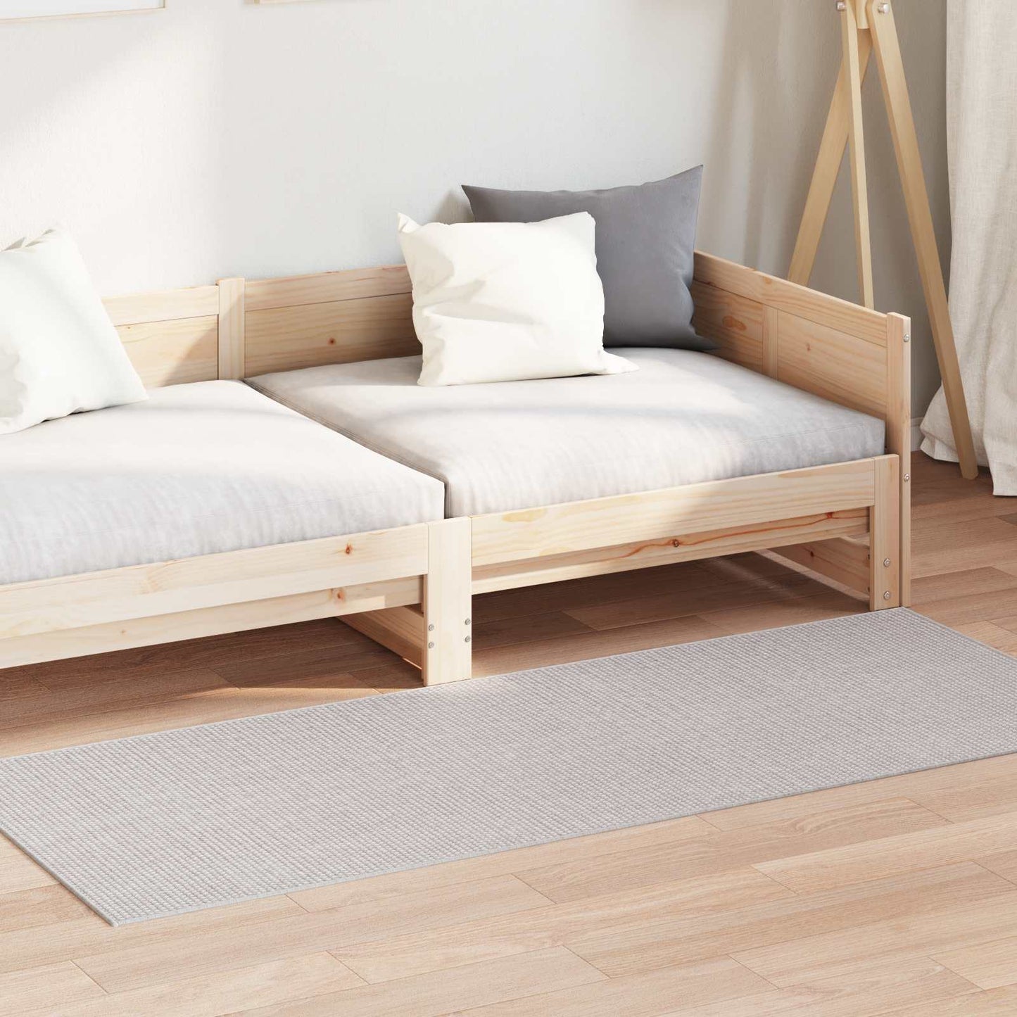 Områdetepper Rektangulær LUGO Krem 200 x 80 cm Polyester