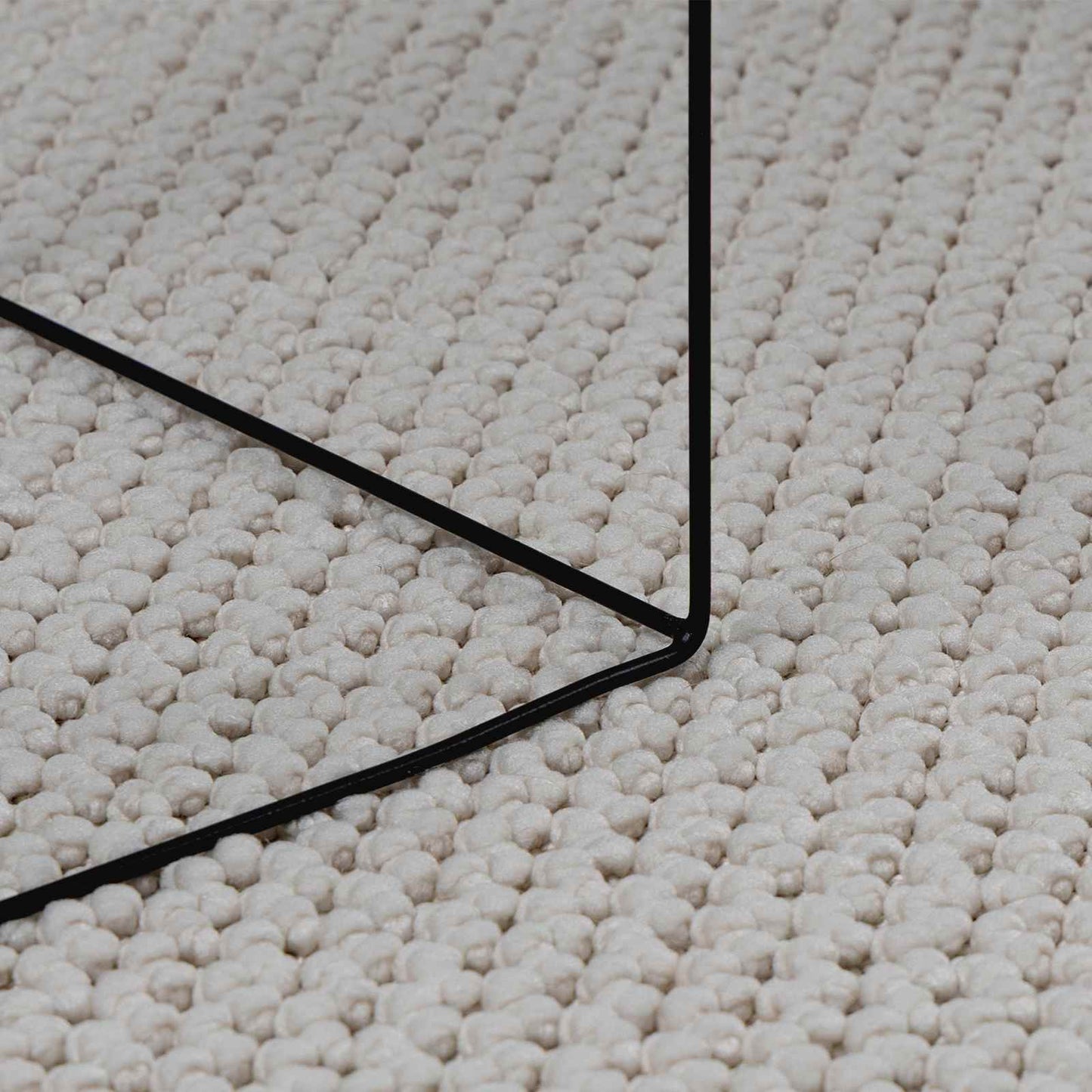 Områdetepper Torget LUGO Krem 200 x 200 cm Polyester
