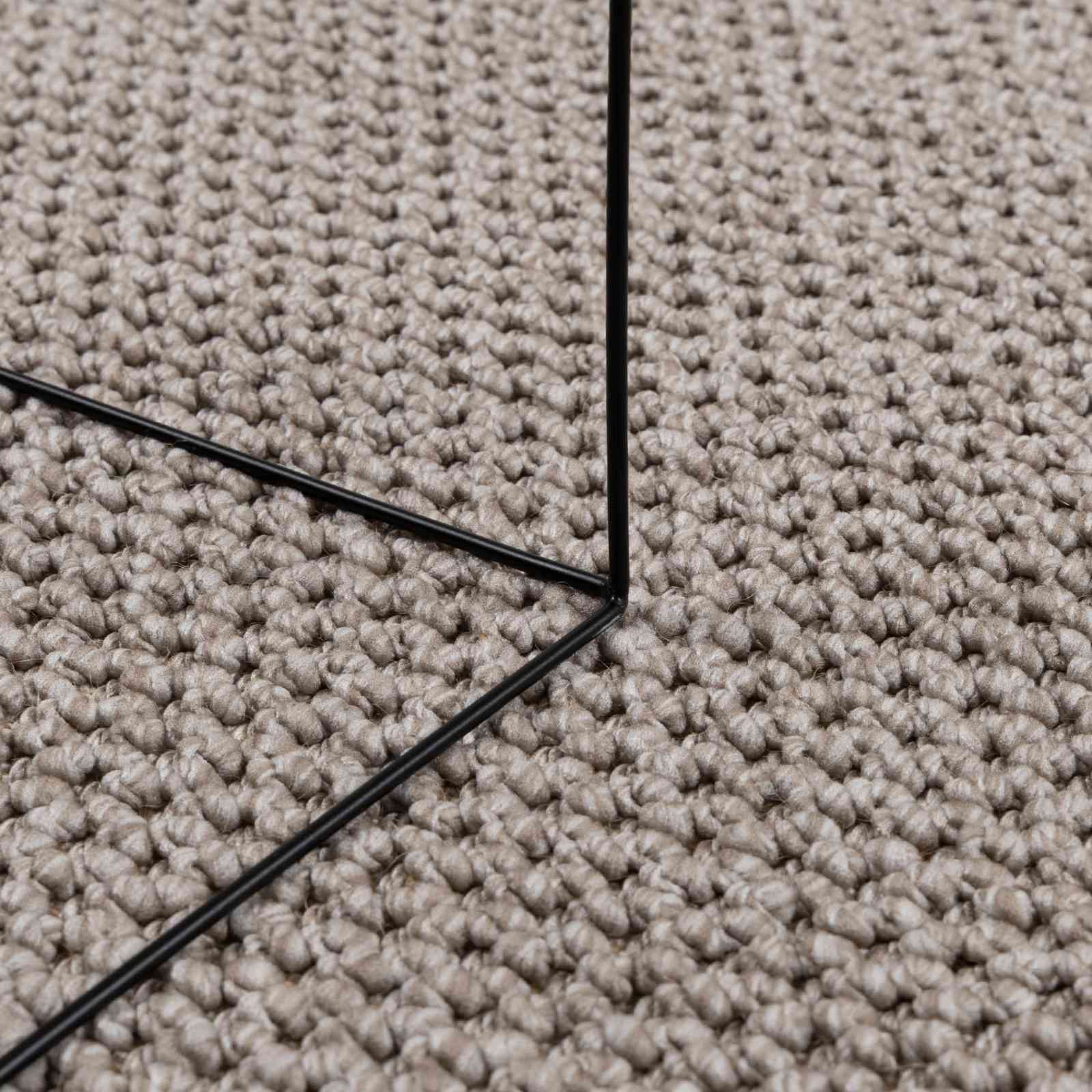Områdetepper Rund HUARTE Gråbrun Ø 120 CM Polyester vidaXL