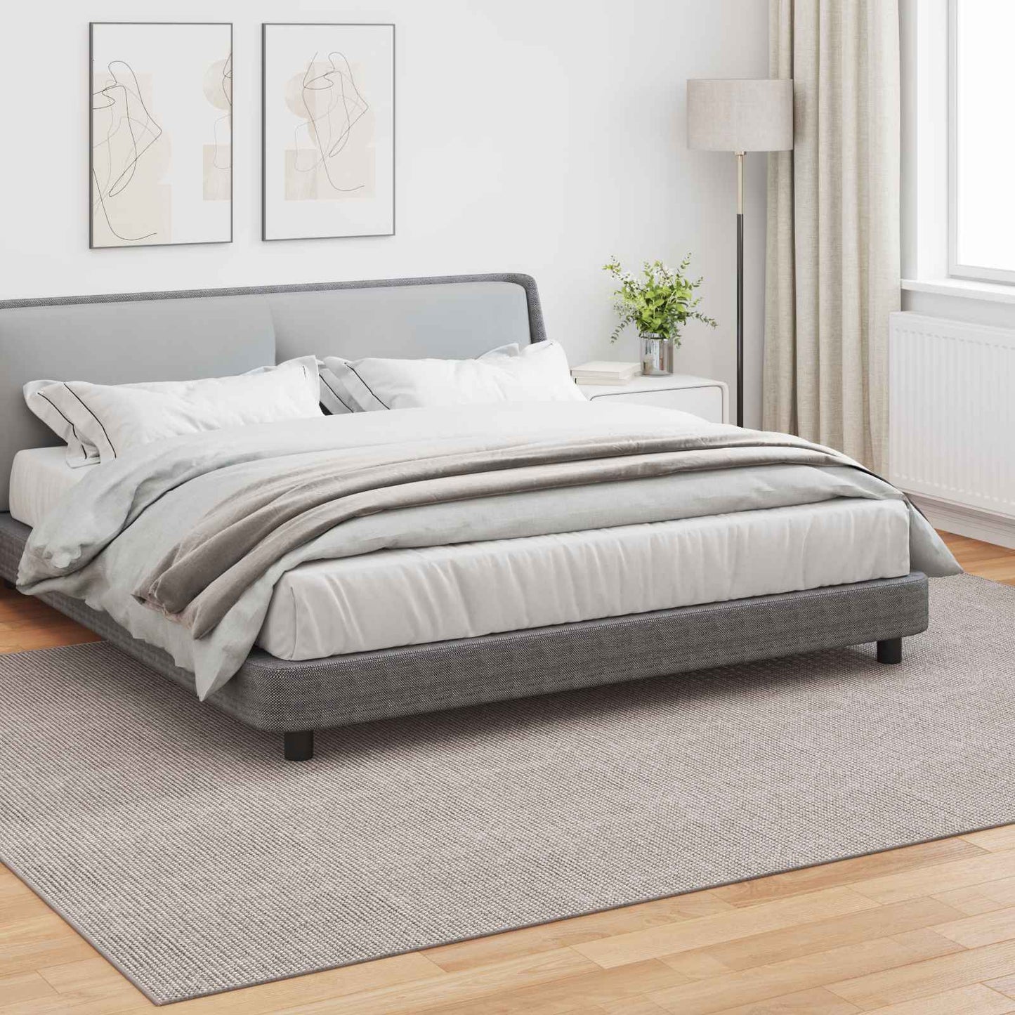 Områdetepper LUGO Krem og Taupe 280 x 200 cm Polyester