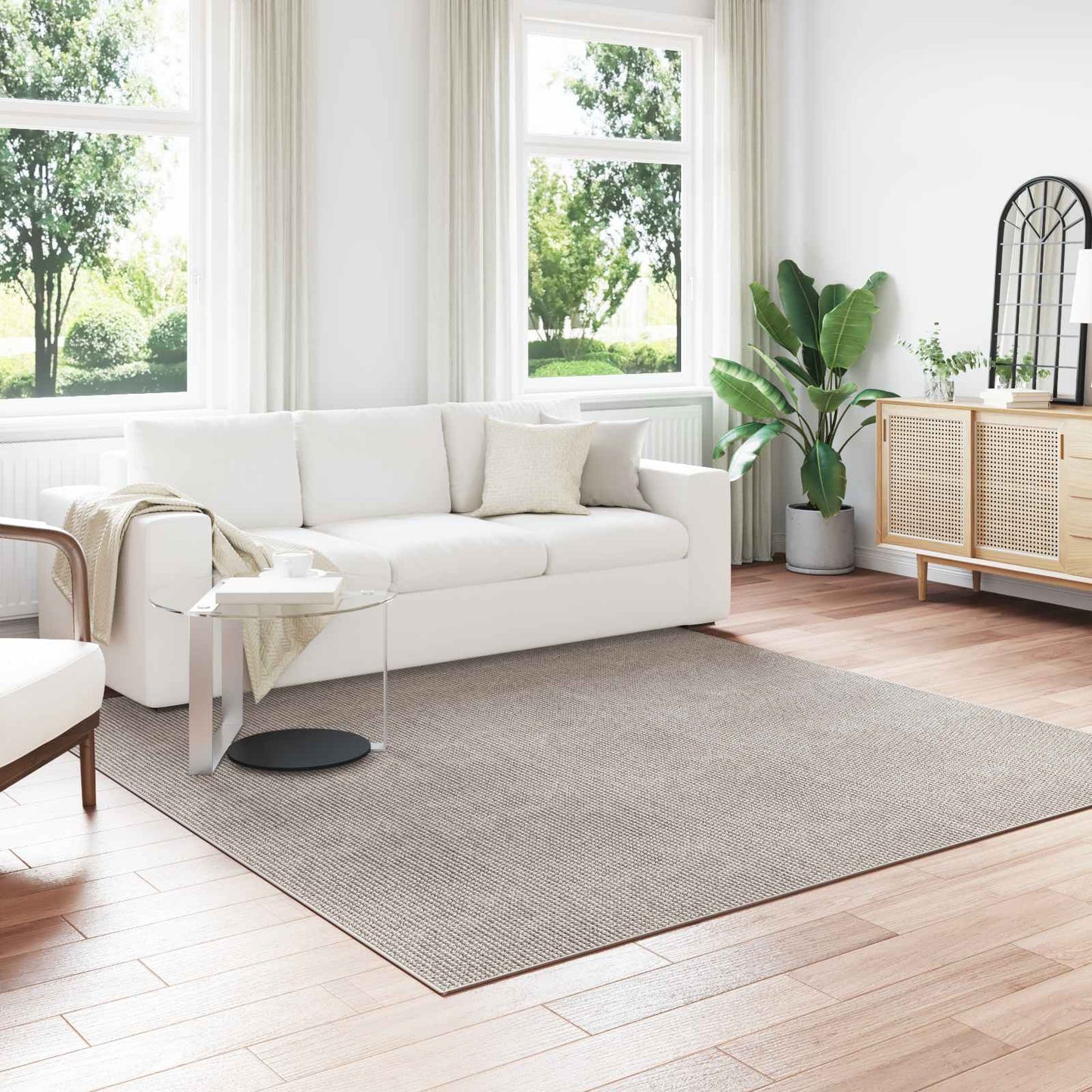 Områdetepper Torget LUGO Krem og Taupe 240 x 240 cm Polyester