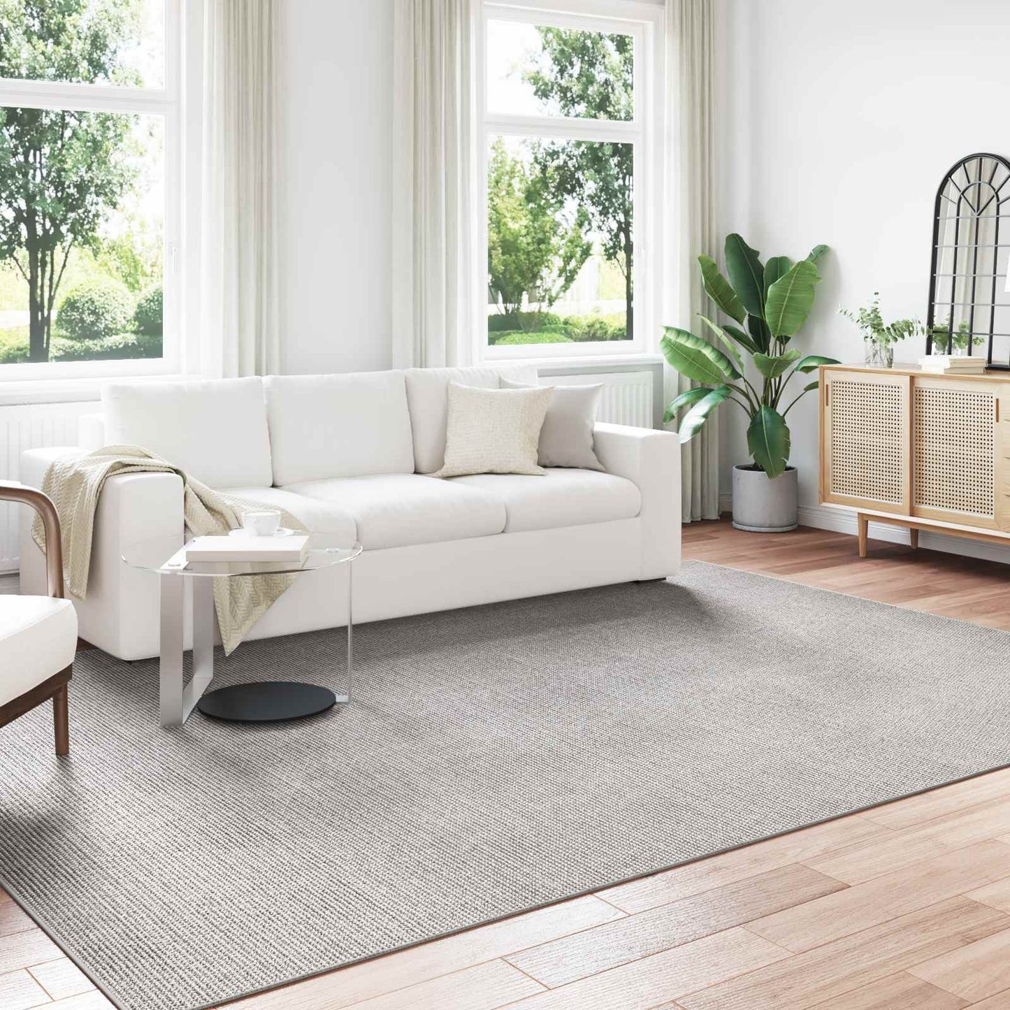 Områdetepper HUARTE Krem og Grå 340 x 240 cm Polyester vidaXL