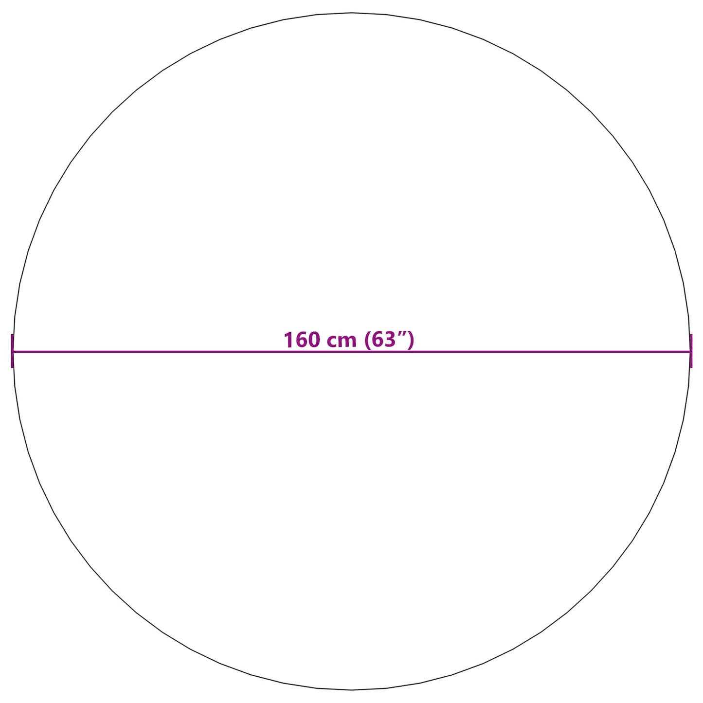 Områdetepper Rund HUARTE Krem og Grå Ø 200 CM Polyester vidaXL