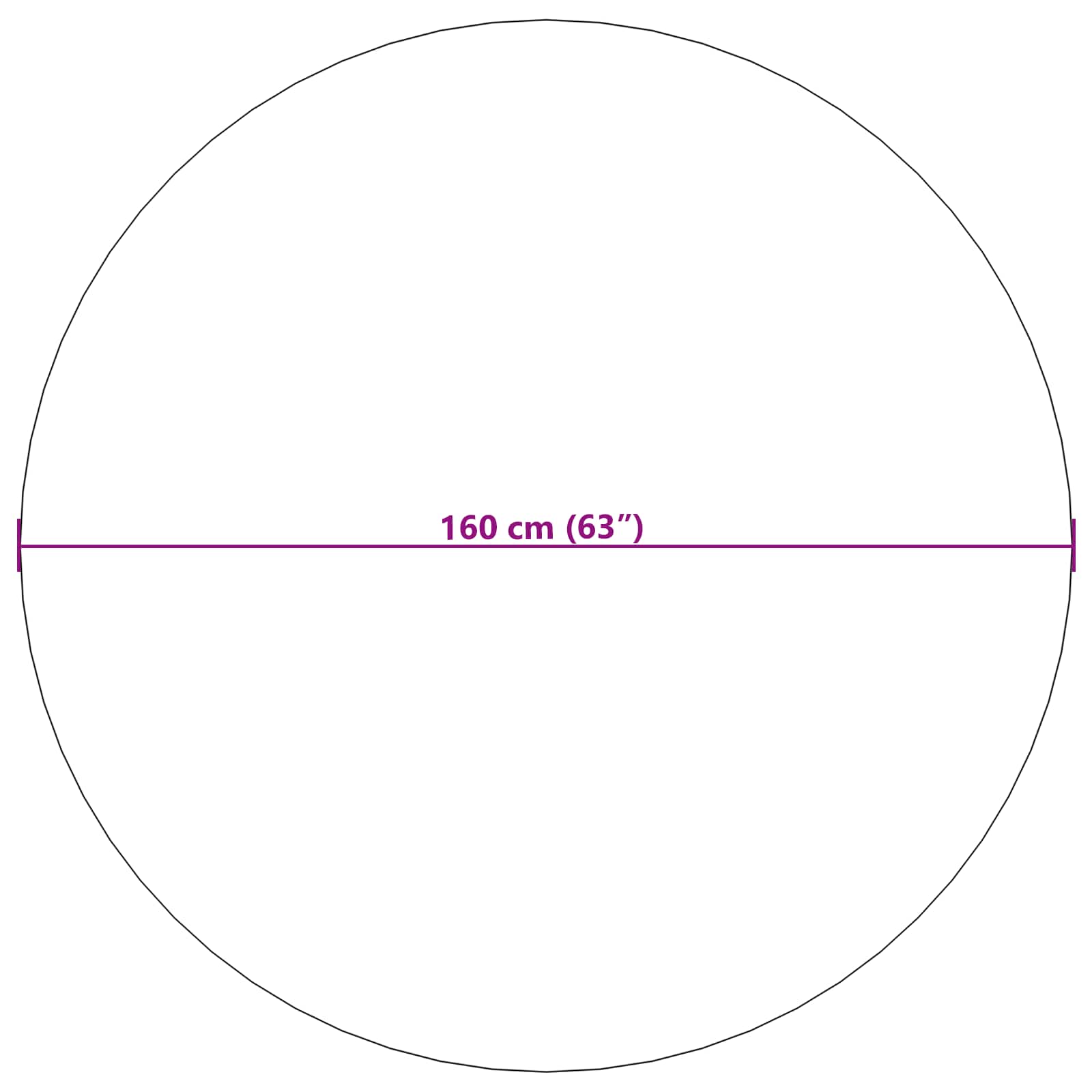 Områdetepper Rund HUARTE Krem og Grå Ø 200 CM Polyester vidaXL