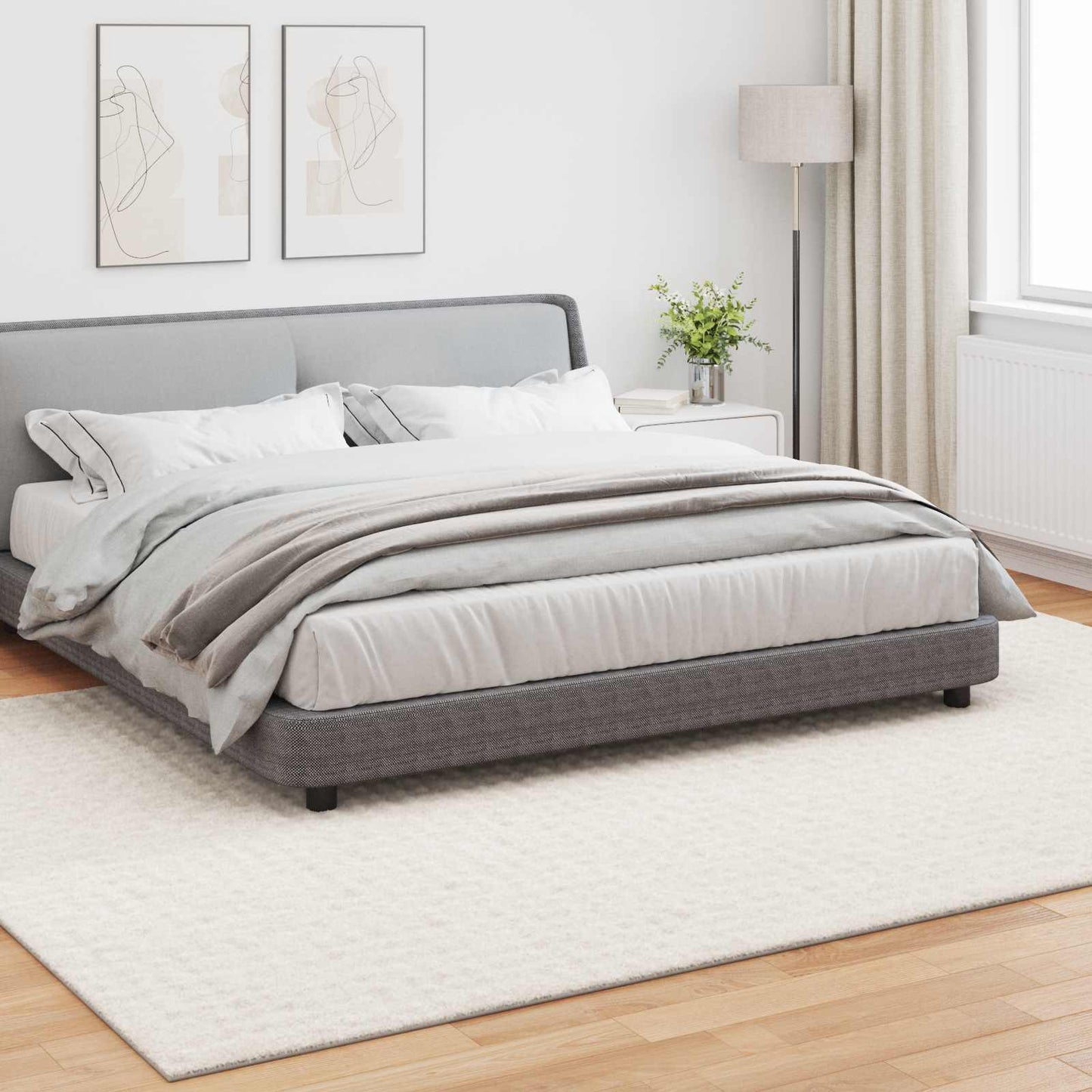 Områdetepper Rektangulær SIROLO Krem 280 x 200 cm Polyester
