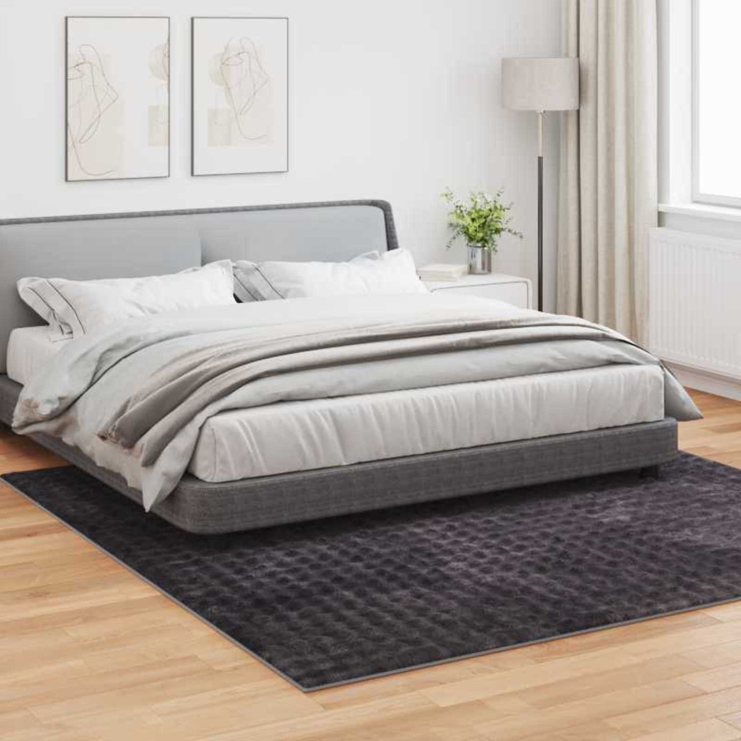 Områdetepper Torget HUARTE Beige 120 x 120 cm Polyester vidaXL