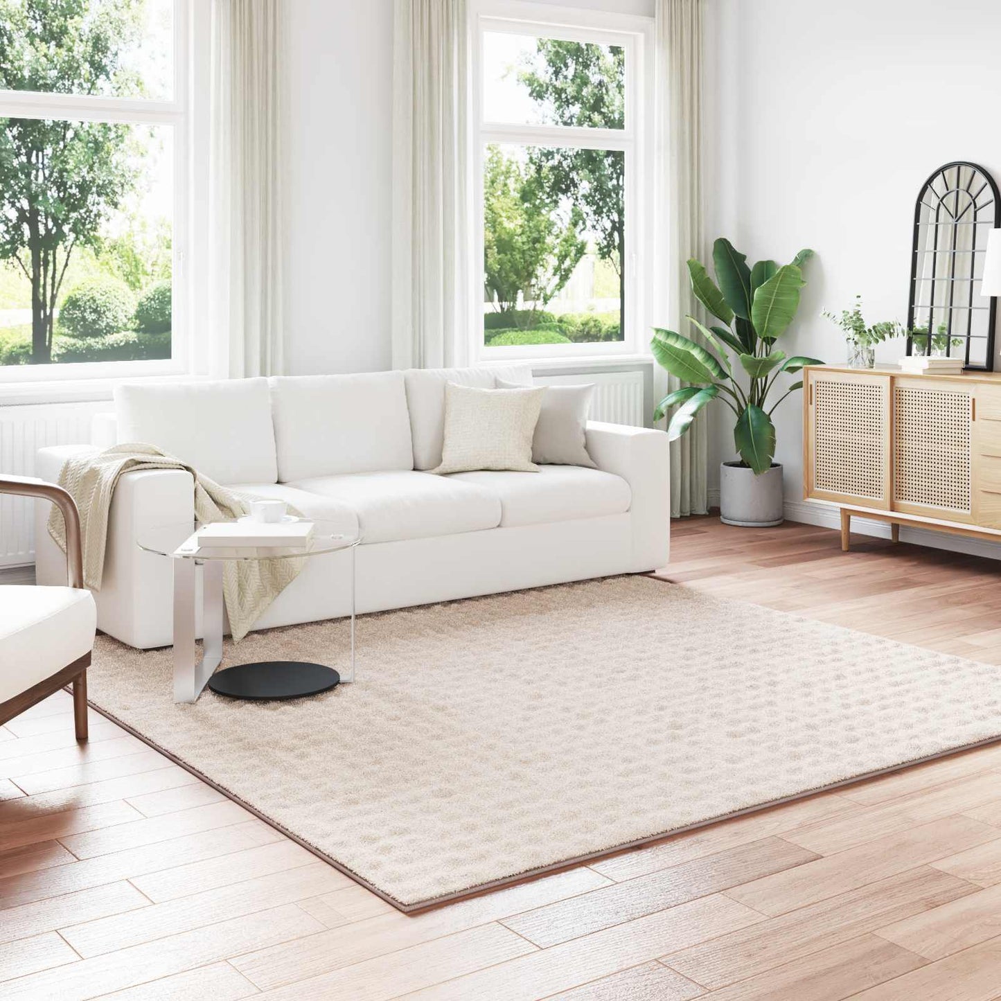 Områdetepper Torget SIROLO Beige 240 x 240 cm Polyester