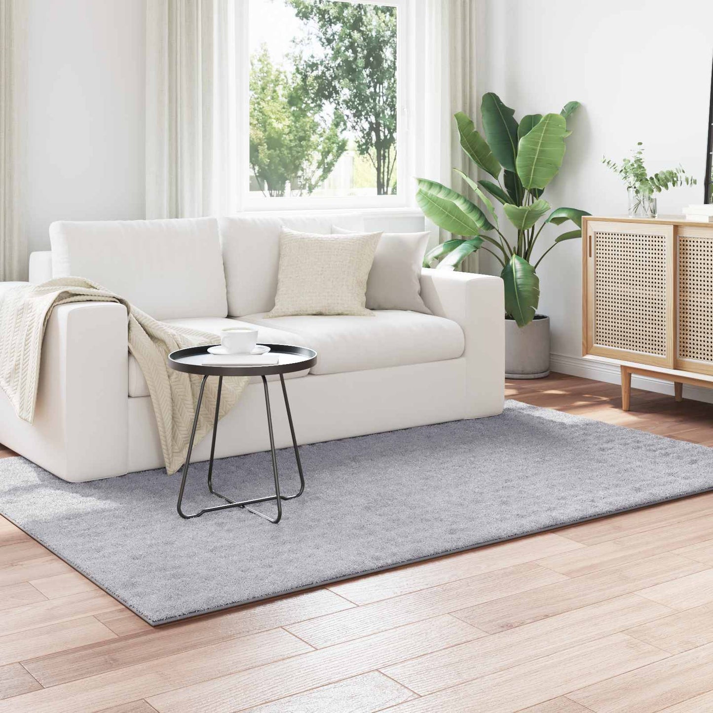 Områdetepper Rektangulær SIROLO Grå 200 x 140 cm Polyester