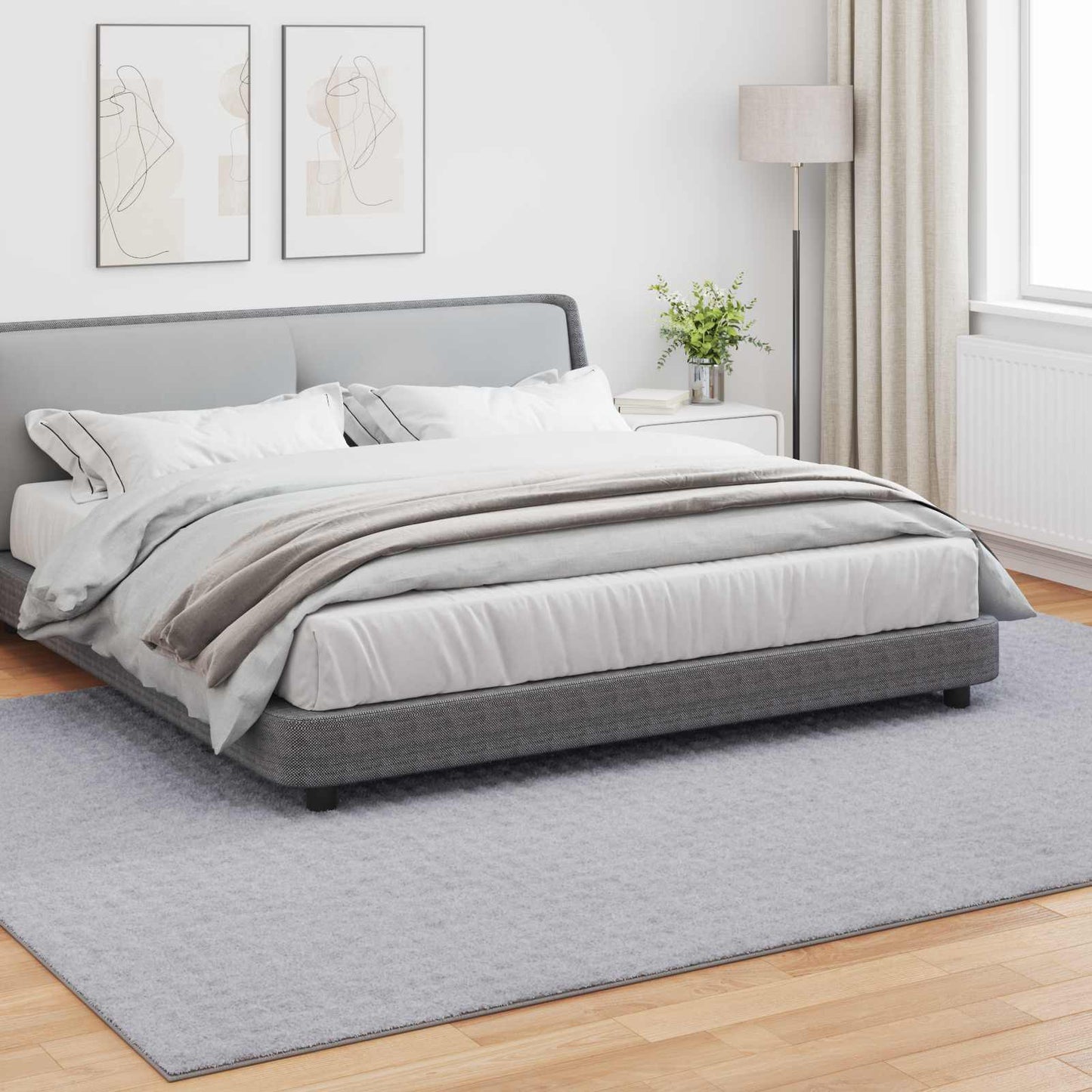 Områdetepper Rektangulær SIROLO Grå 340 x 240 cm Polyester