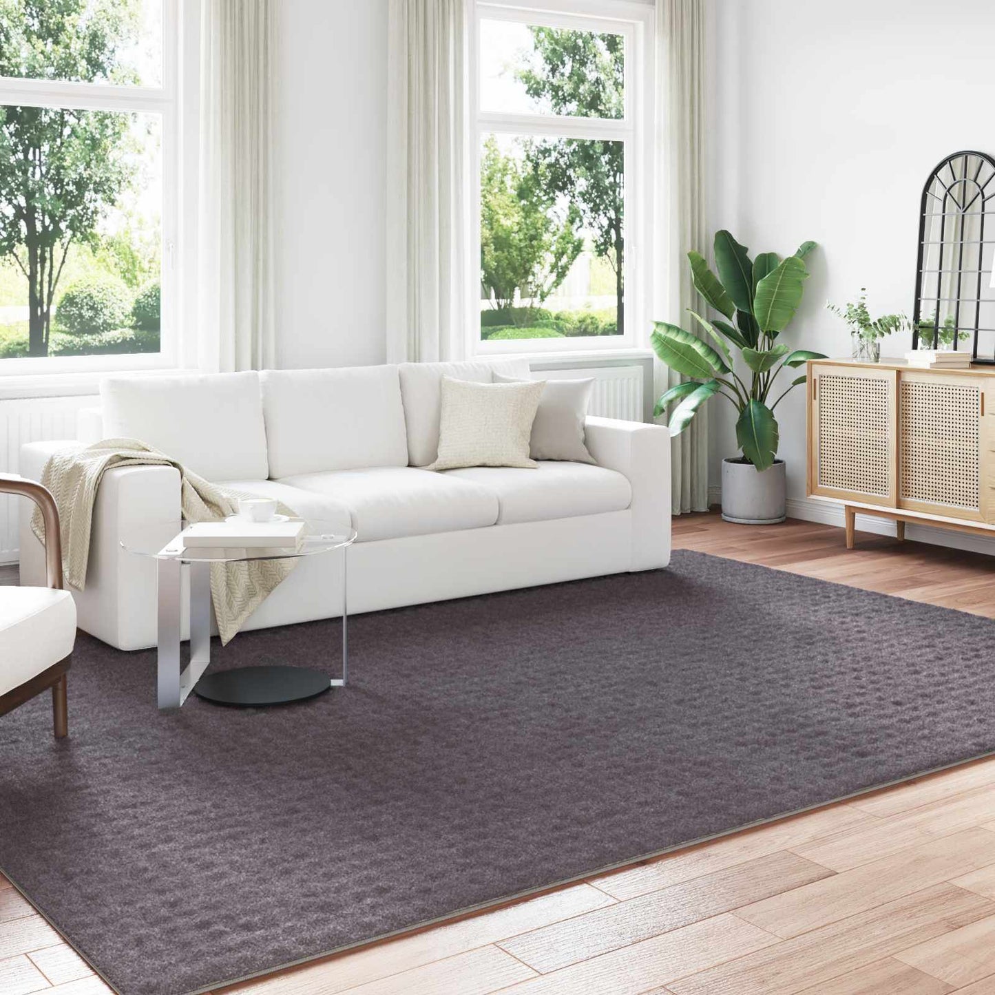 Områdetepper Rektangulær SIROLO Antrasitt 280 x 200 cm