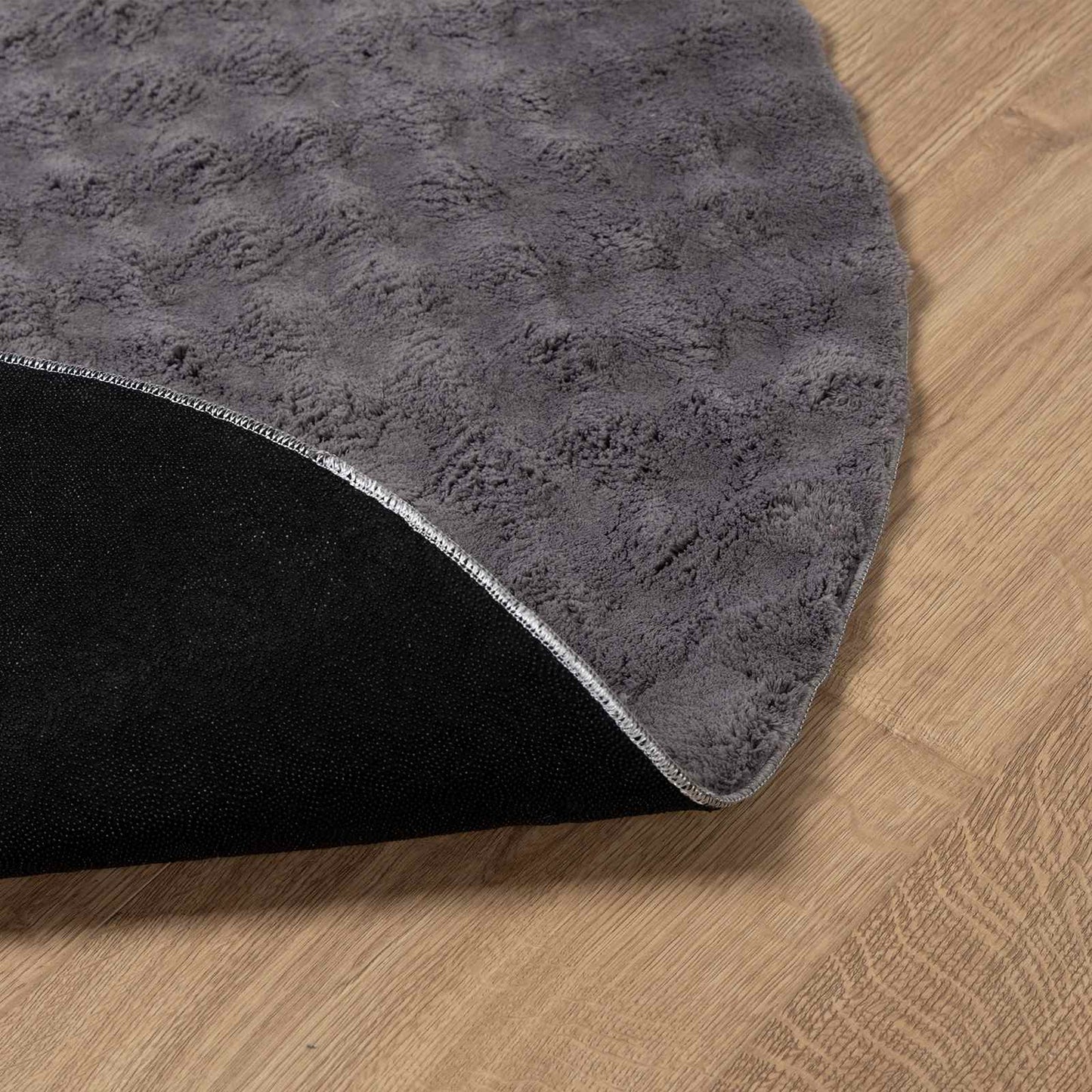 Områdetepper Rund SIROLO Antrasitt Ø 160 CM Polyester