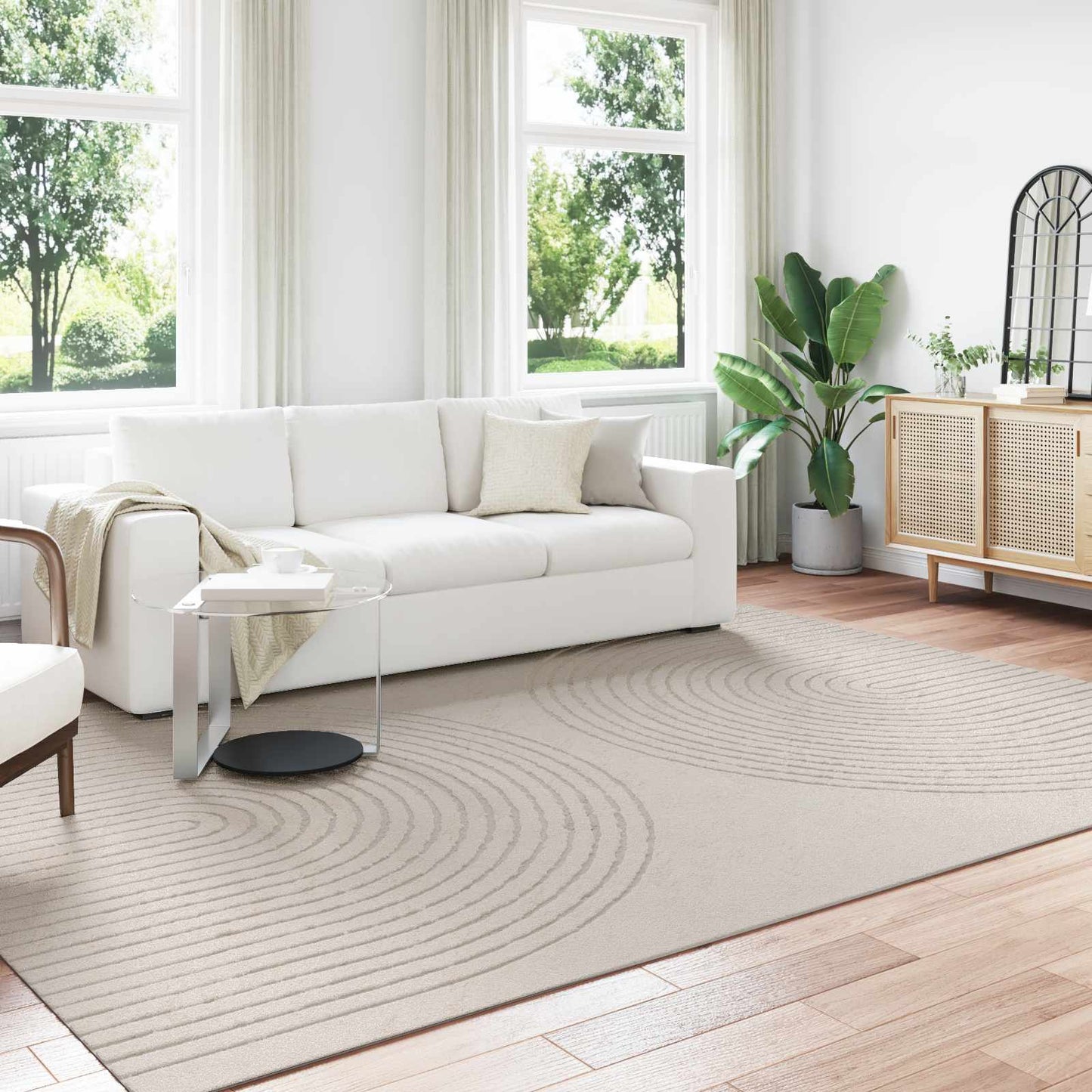 Områdetepper Rektangulær GALATI Krem 340 x 240 cm Polyester