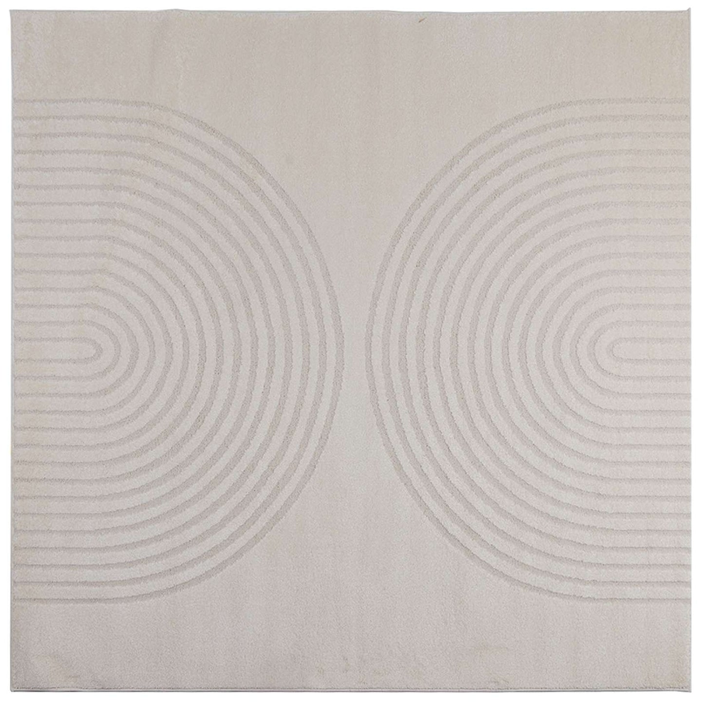 Områdetepper Torget GALATI Krem 200 x 200 cm Polyester