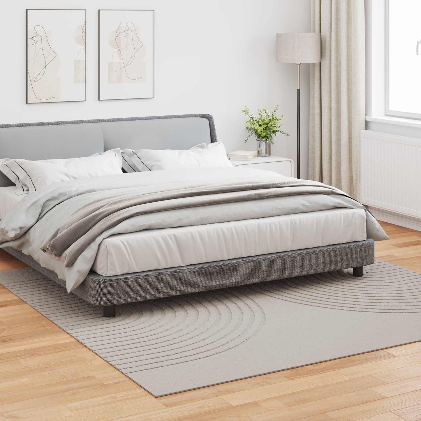 Områdetepper Torget GALATI Krem 240 x 240 cm Polyester
