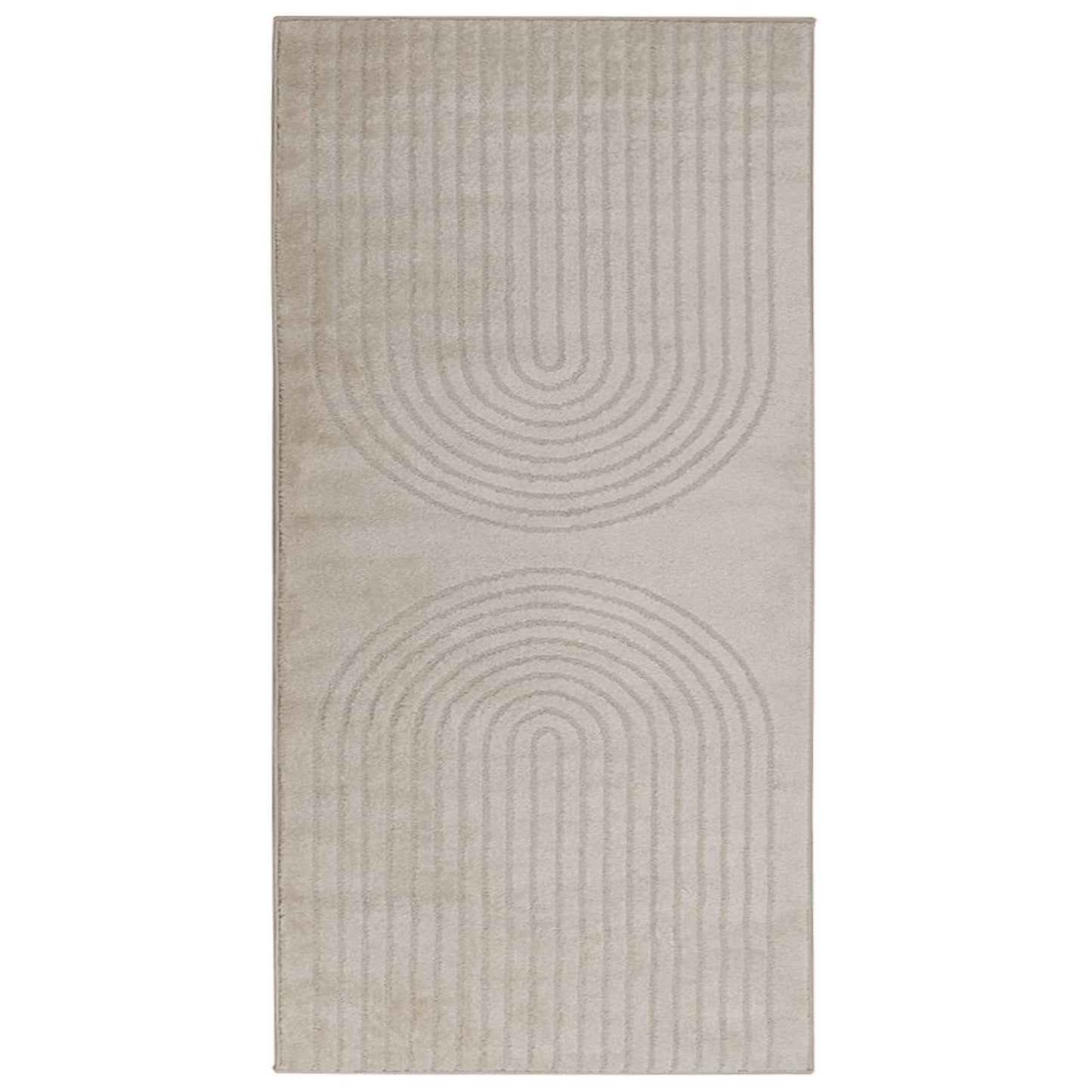 Områdetepper Rektangulær GALATI Beige 150 x 80 cm Polyester
