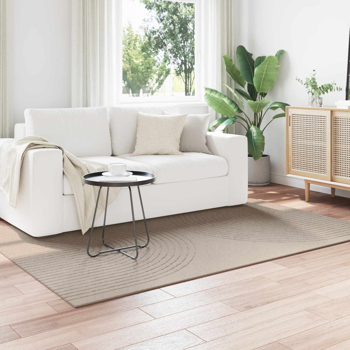 Områdetepper Rektangulær GALATI Beige 170 x 120 cm Polyester
