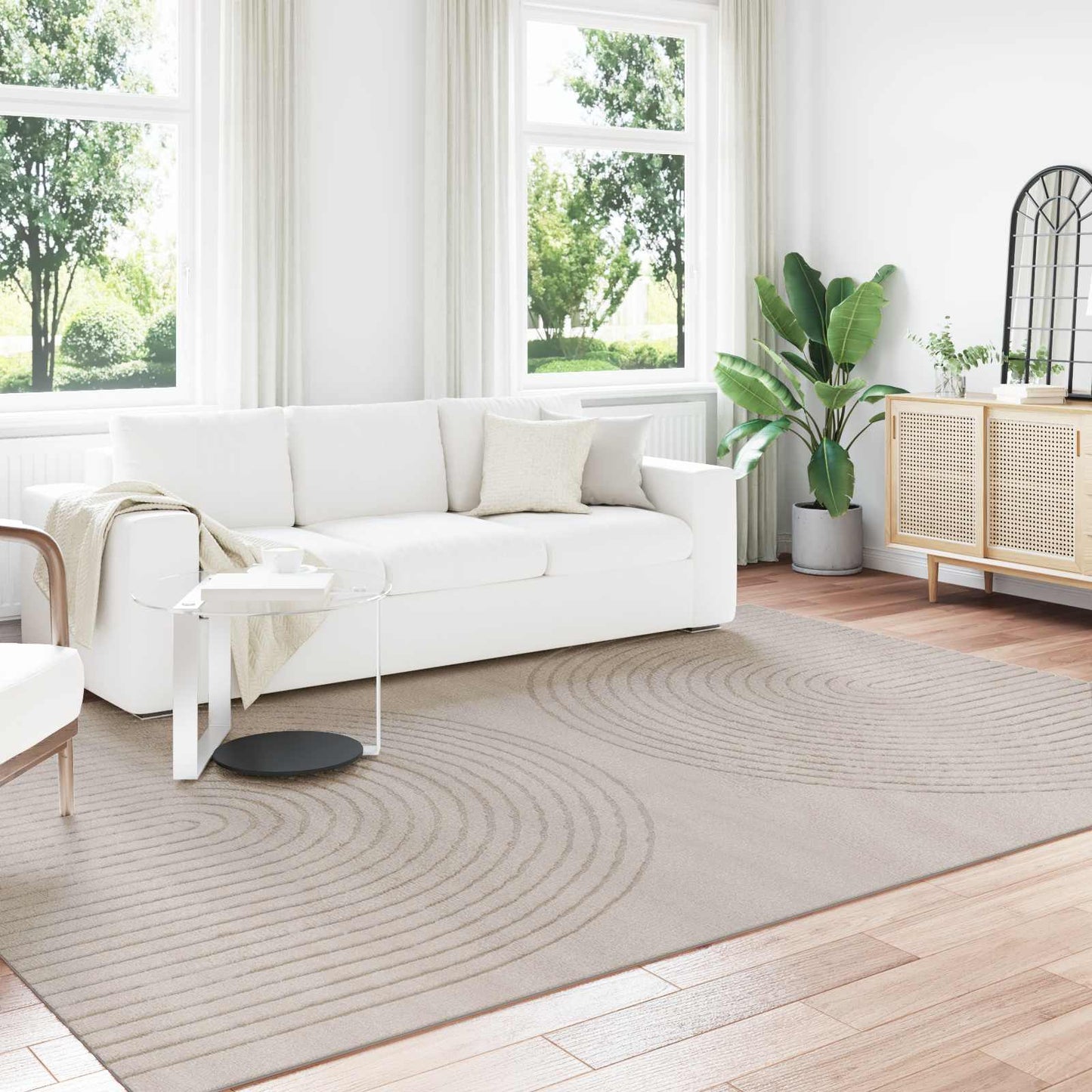 Områdetepper Rektangulær GALATI Beige 280 x 200 cm Polyester