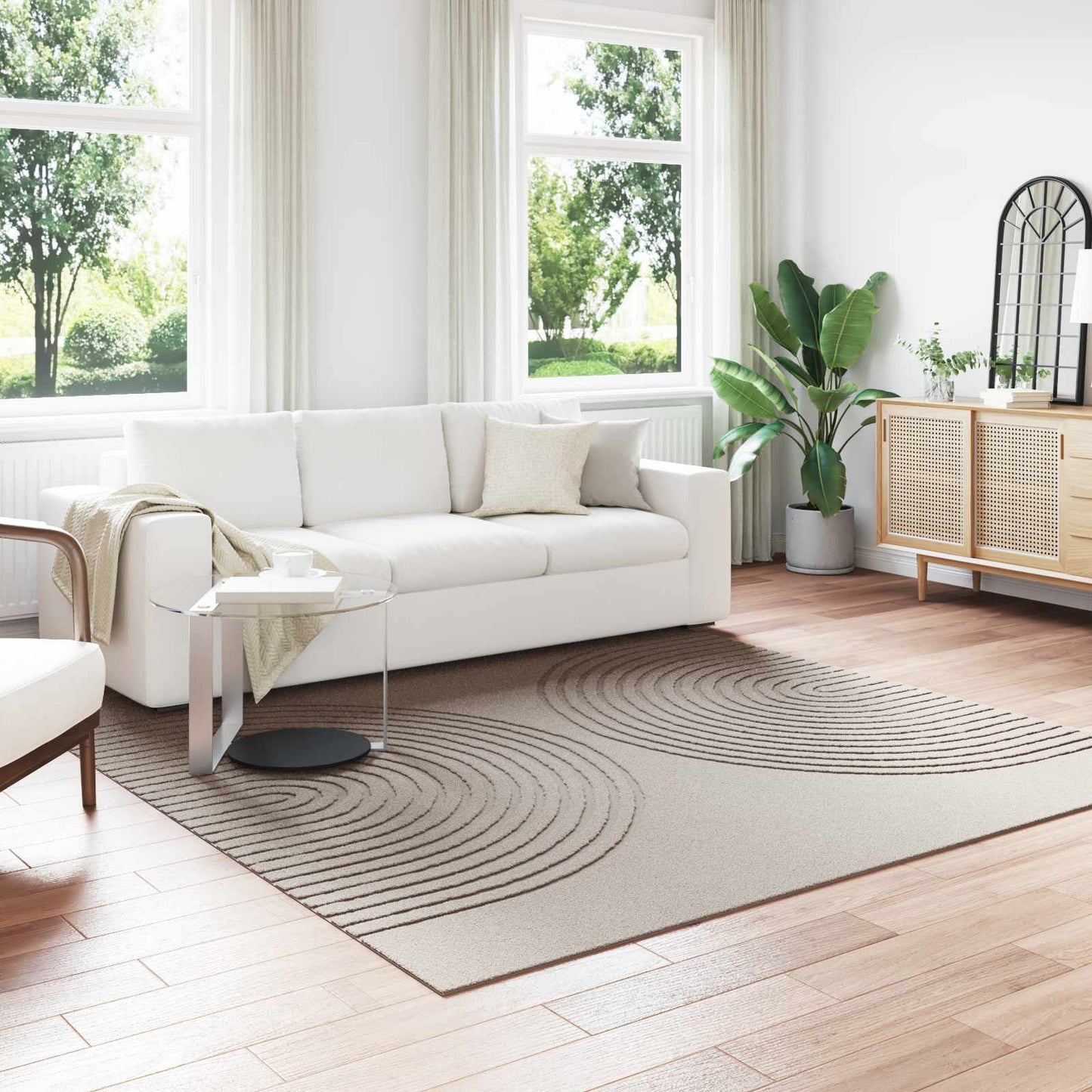 Områdetepper Torget GALATI Beige 240 x 240 cm Polyester