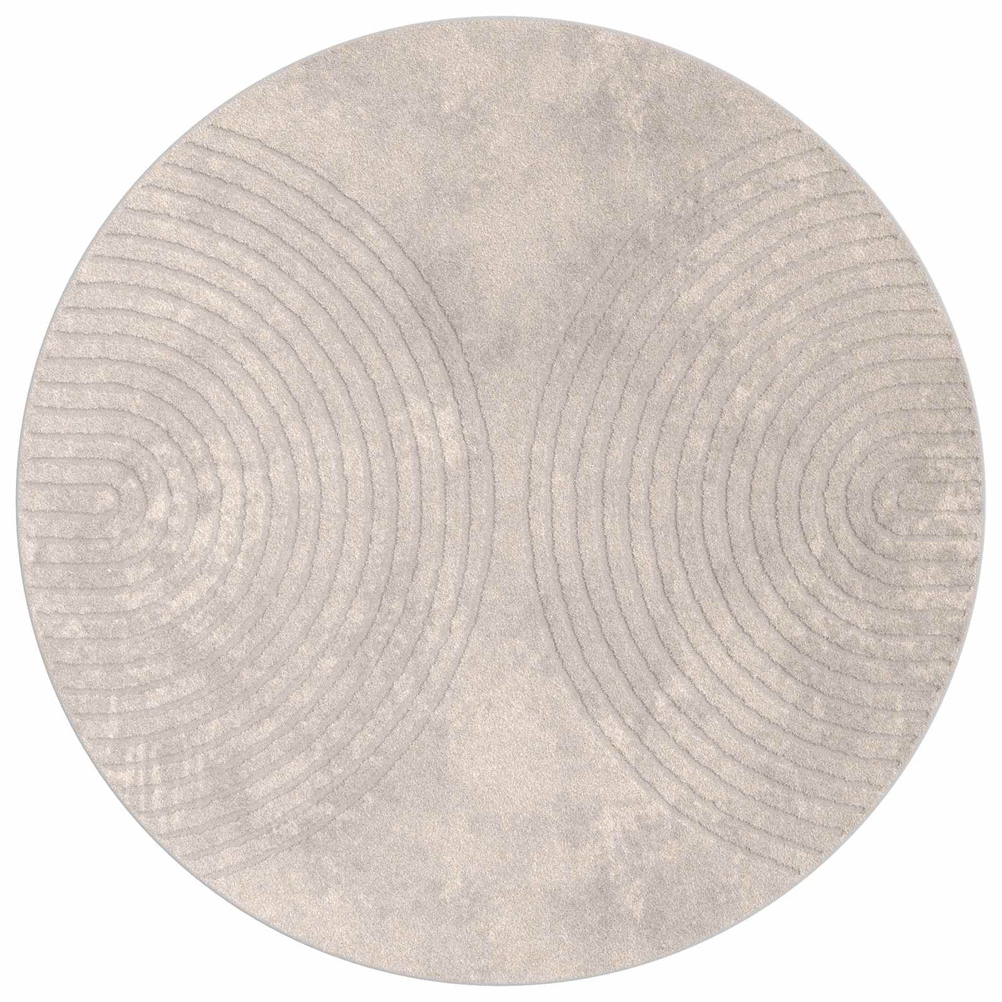 Områdetepper Rund GALATI Beige Ø 120 CM Polyester
