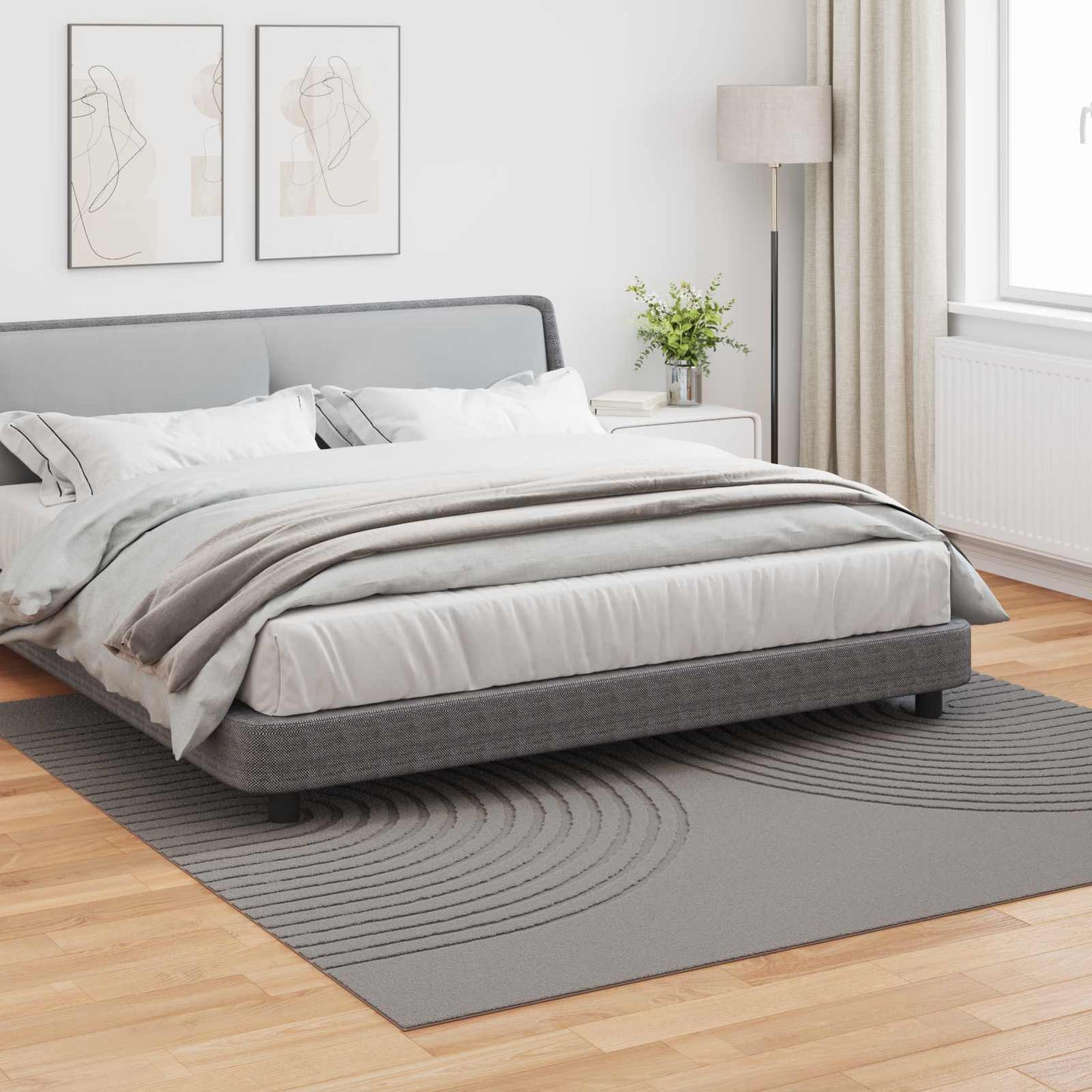 Områdetepper Torget GALATI Grå 240 x 240 cm Polyester