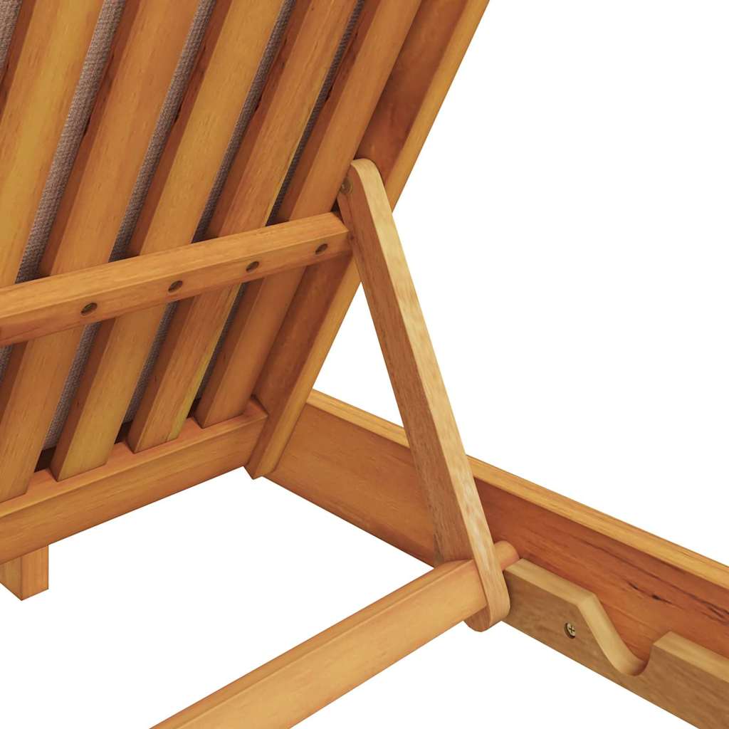 Solstol med pute Beige Solid akasietre vidaXL