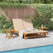 Solstol med pute Beige Solid akasietre vidaXL
