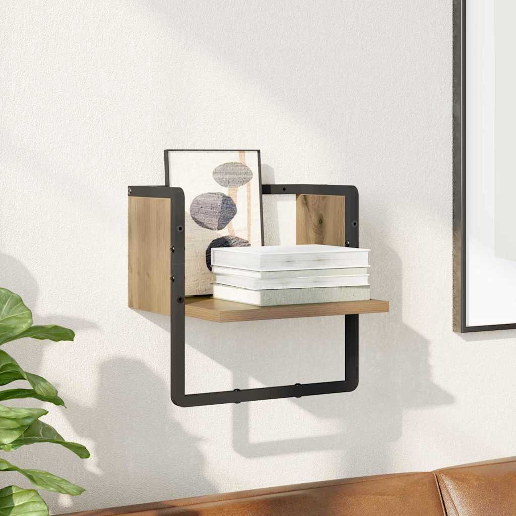 Vegghylle Veggmontert Kunstnerisk Eik 30 x 25 x 30 cm