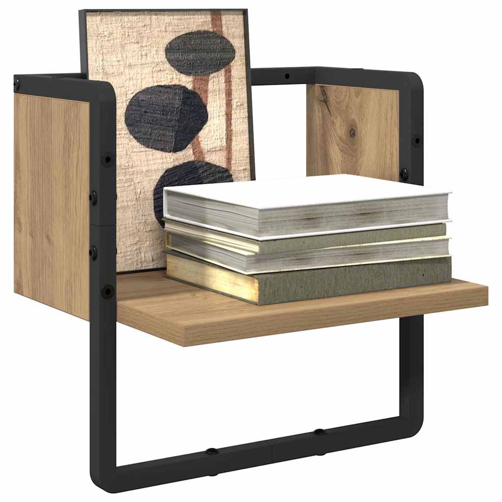 Vegghylle Veggmontert Kunstnerisk Eik 30 x 25 x 30 cm