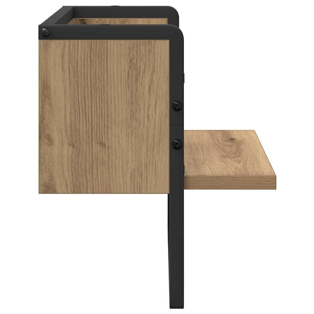 Vegghylle Veggmontert Kunstnerisk Eik 30 x 25 x 30 cm