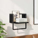 Vegghylle med hylle Svart Eik 30 x 25 x 30 cm Konstruert tre