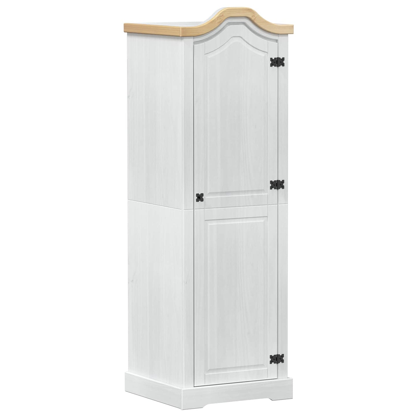 Garderober med hylle med dør Hvit 55 x 52 x 170 cm Massiv furu