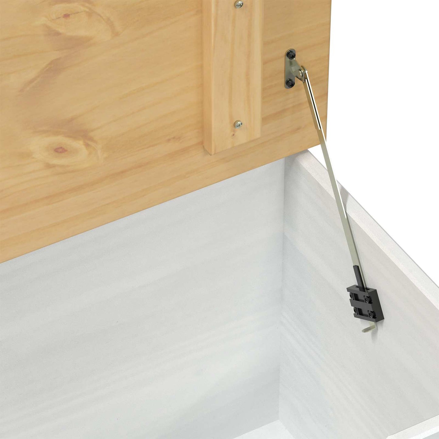 storage box med skuff Hvit 90 x 78 x 45 cm Massiv furu