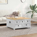 storage box med skuff Hvit 90 x 78 x 45 cm Massiv furu