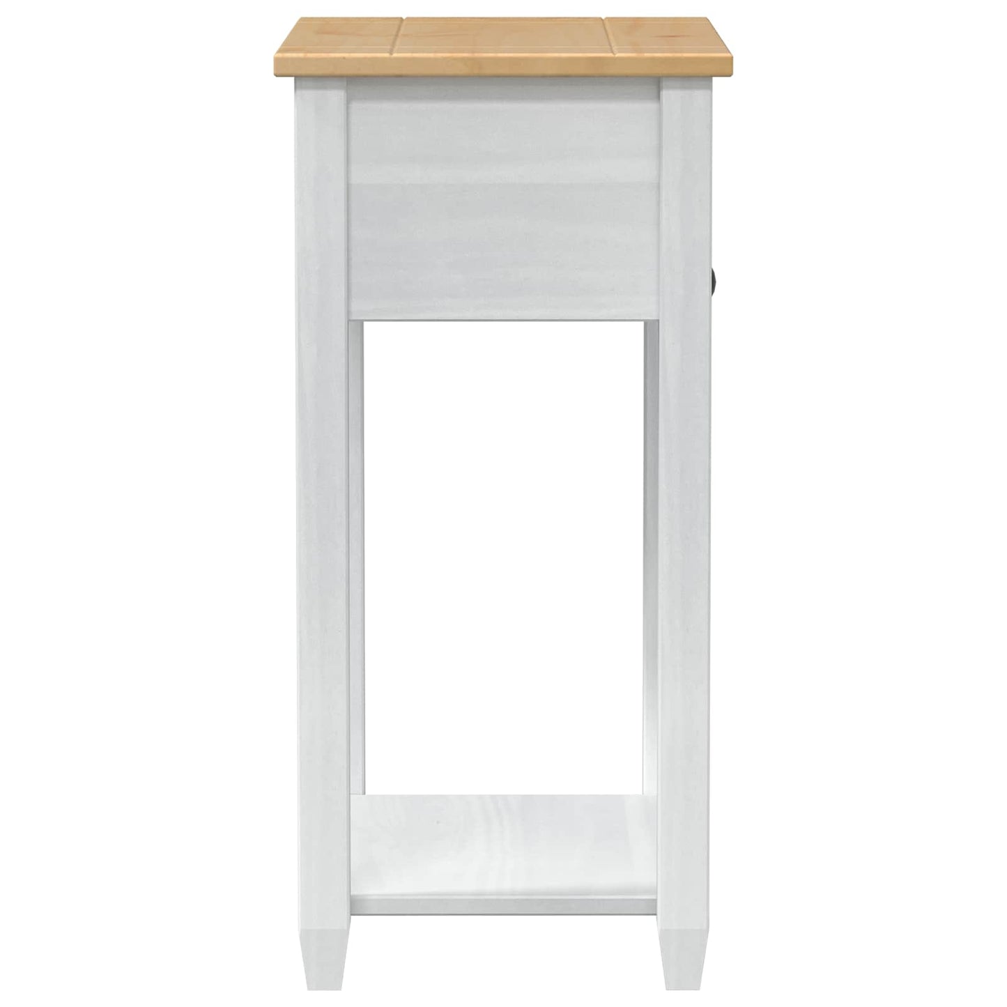 Konsollbord med skuff Hvit 55 x 35 x 73 cm Massiv furu