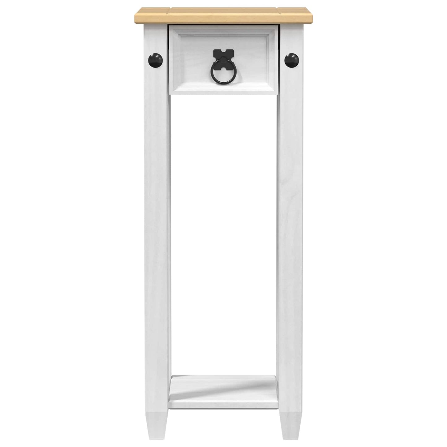 Planteholder Hvit 30 x 30 x 73 cm Massiv furu vidaXL