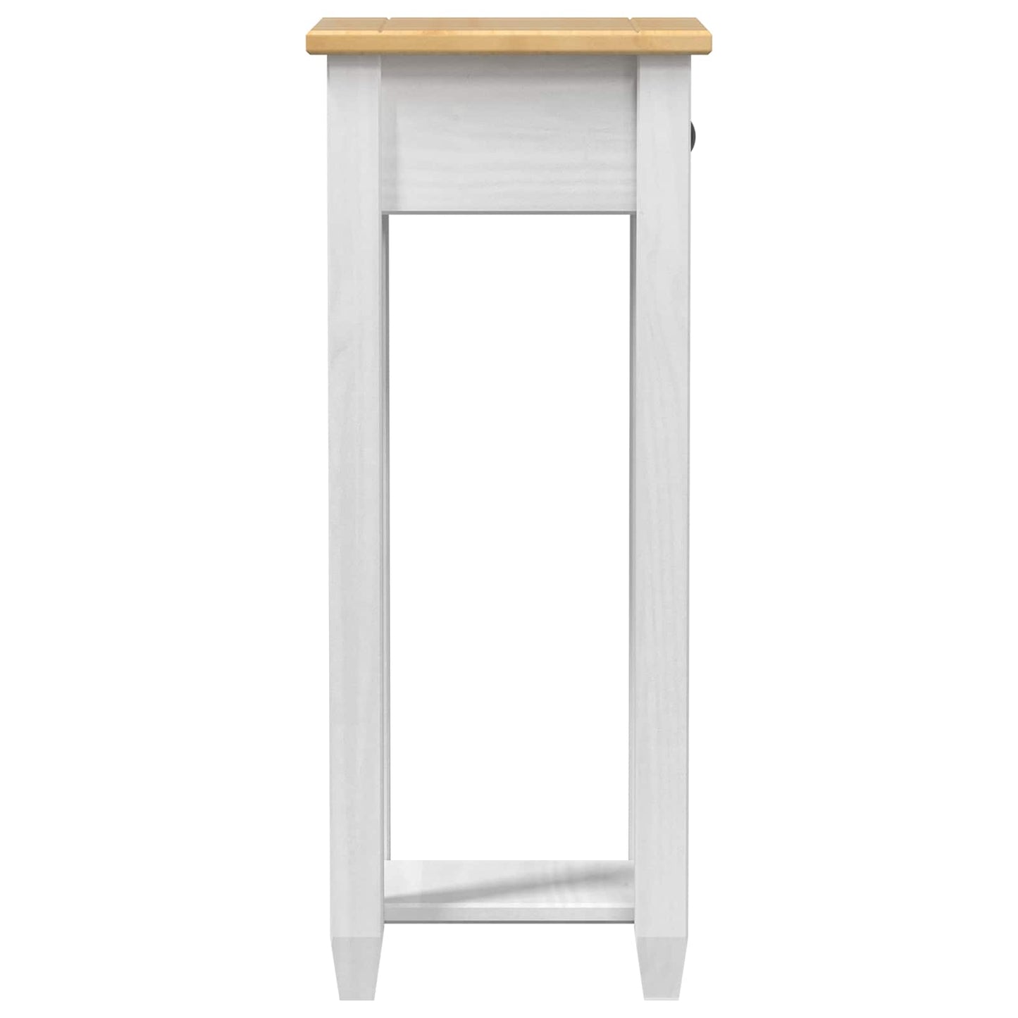 Planteholder Hvit 30 x 30 x 73 cm Massiv furu vidaXL