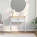 Konsollbord med skuff Hvit 73 x 35 x 73 cm Massiv furu