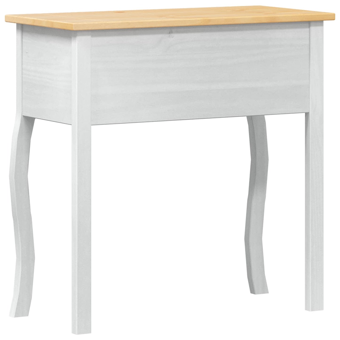 Konsollbord med skuff Hvit 73 x 35 x 73 cm Massiv furu