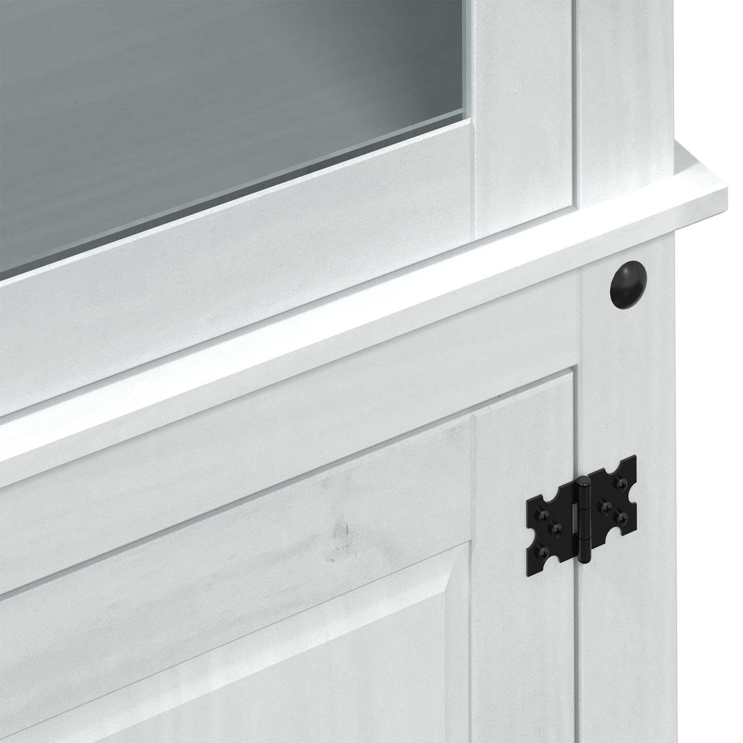 Visningsskap Hvit 103.5 x 42 x 180 cm Massiv furu vidaXL