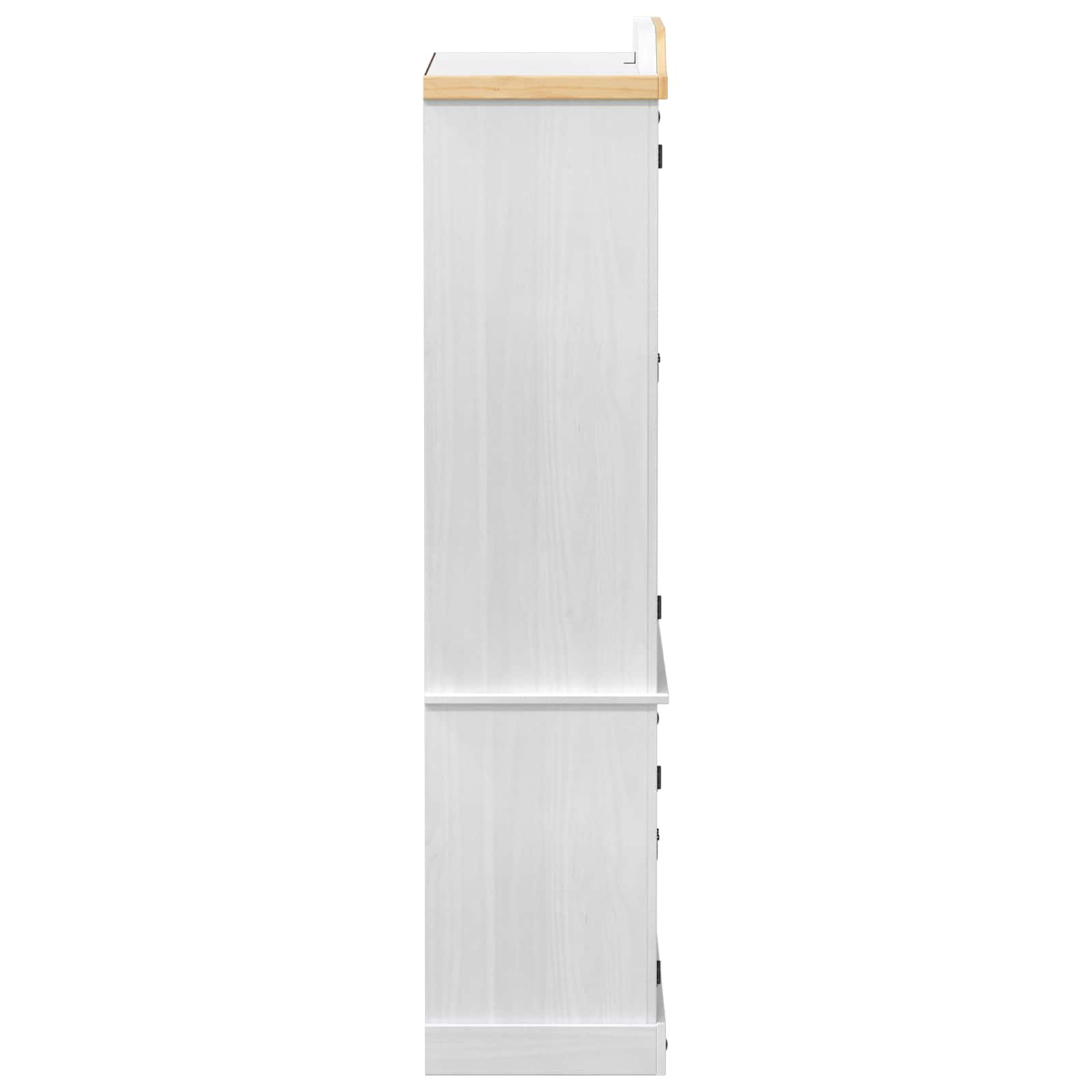 Visningsskap Hvit 103.5 x 42 x 180 cm Massiv furu vidaXL