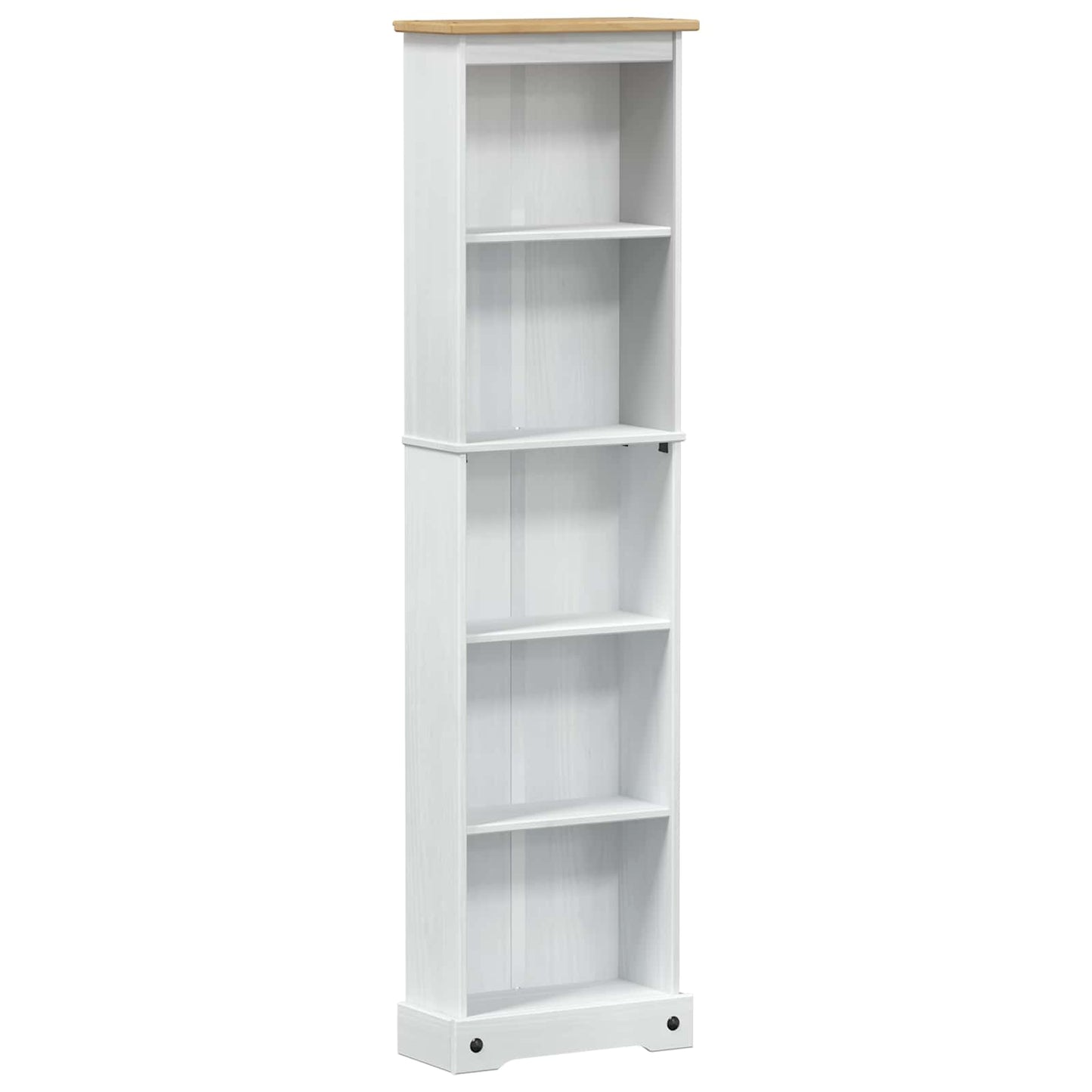 Bokhylle Hvit 46 x 20 x 170 cm Massiv furu