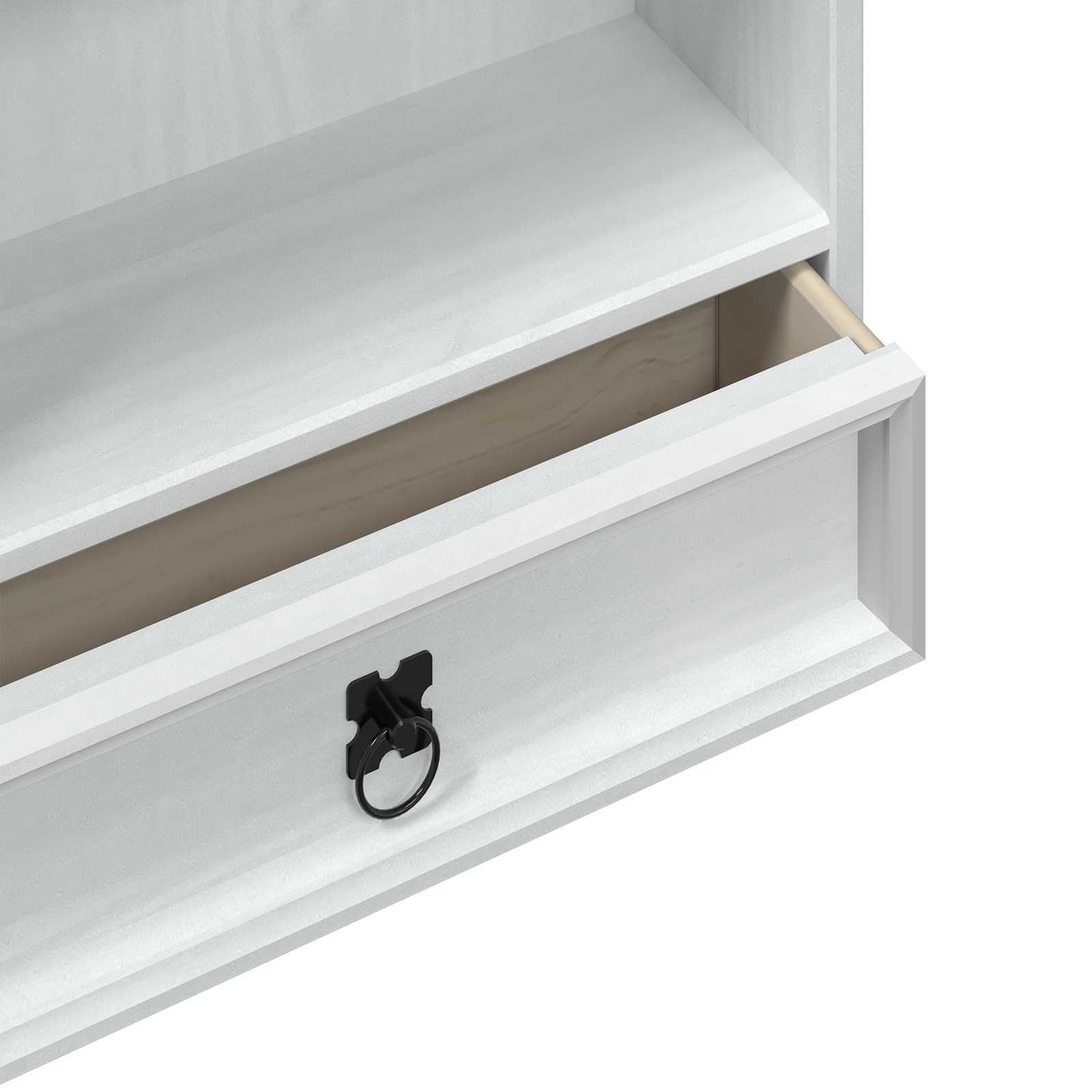 CD skap Hvit 52 x 17.5 x 103 cm Massiv furu