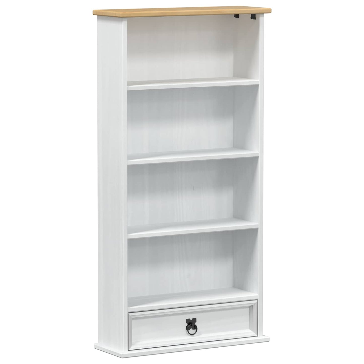 CD skap Hvit 52 x 17.5 x 103 cm Massiv furu