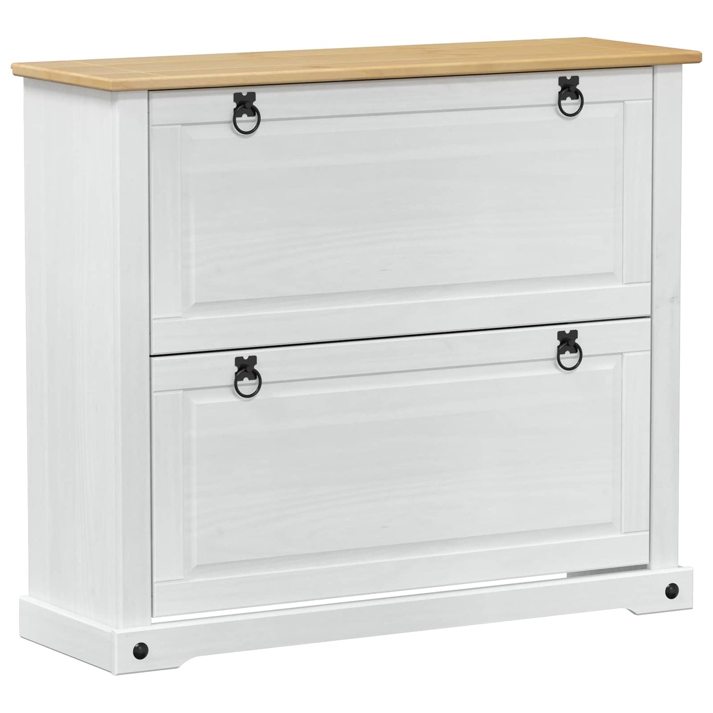 Sko Skap med hylle Corona Hvit 99 x 32 x 85 cm Massiv furu