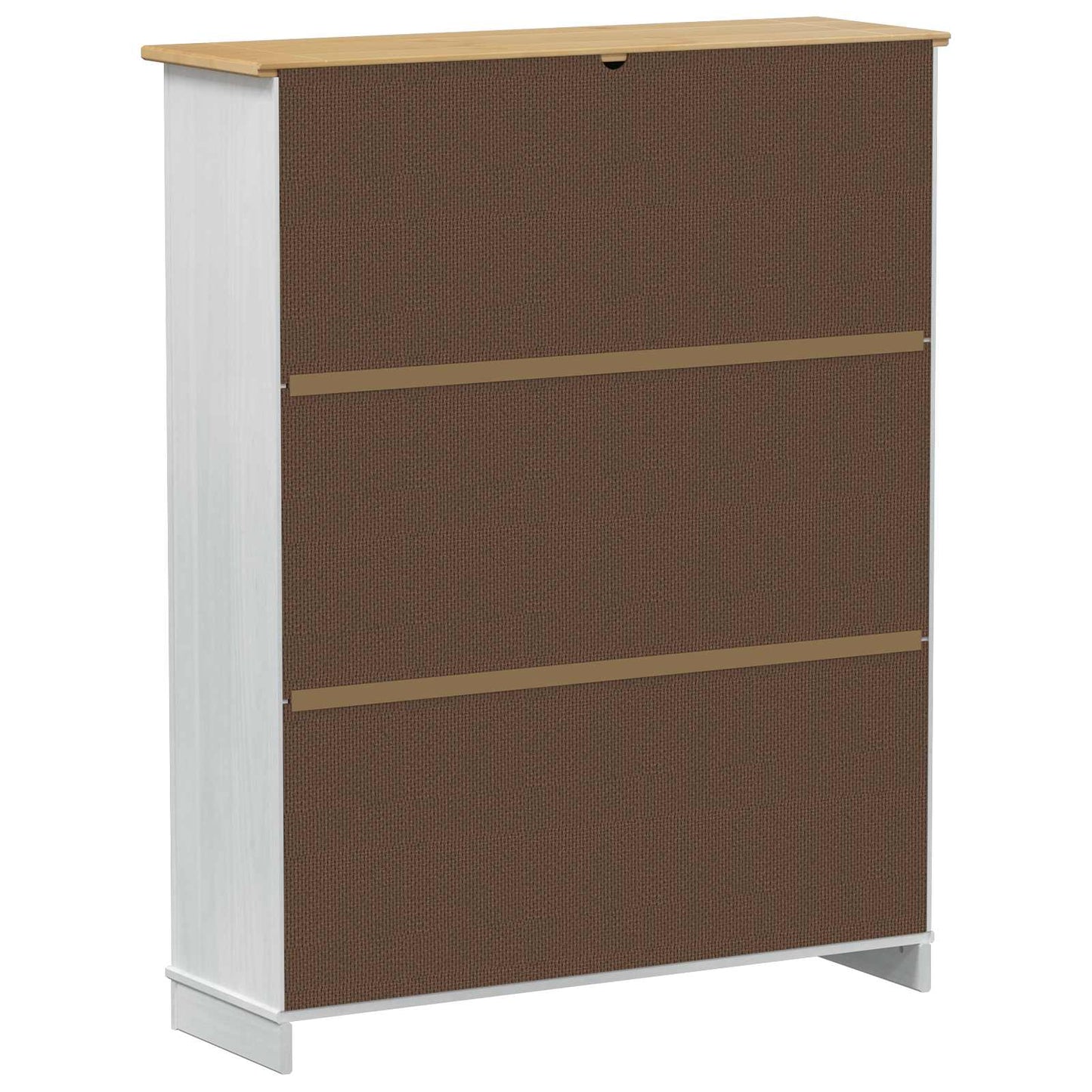 Sko Skap med skuff Corona Hvit 99 x 32 x 122 cm Massiv furu