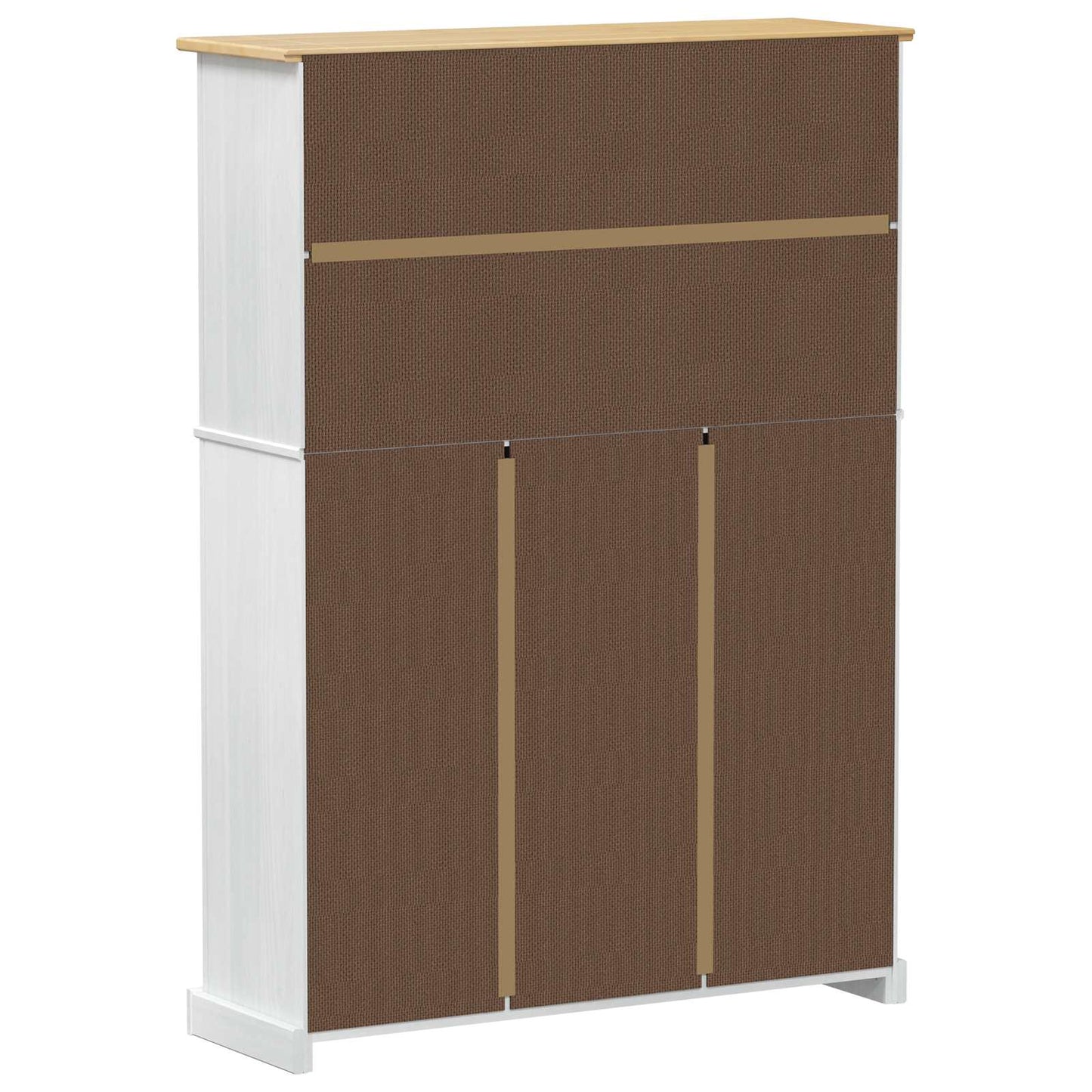 Sko Skap med skuff Corona Hvit 99 x 32 x 138 cm Massiv furu vidaXL